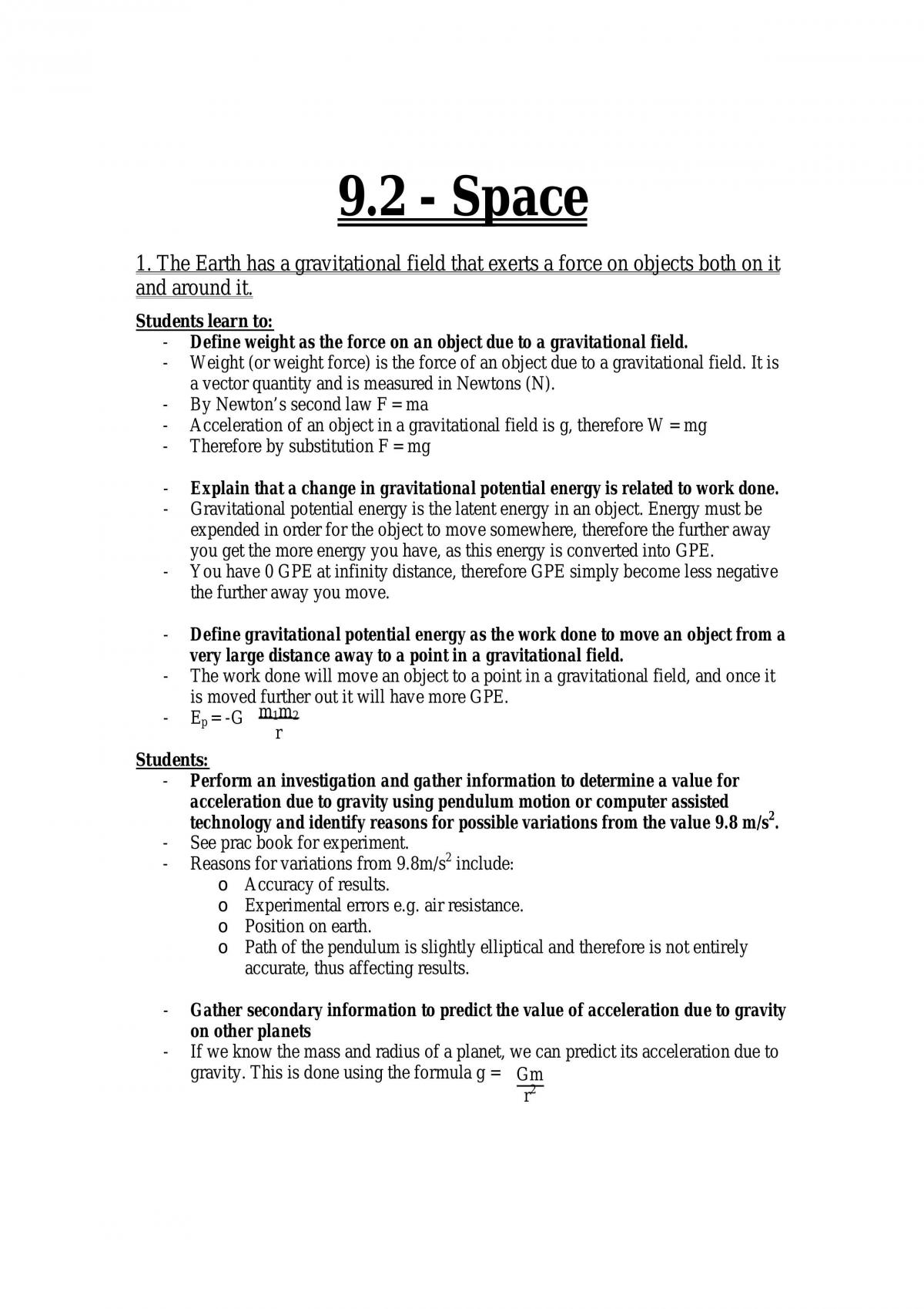 Physics Notes - Mainly Hsc Stuff But It Covers Most Of The Fundamentals Course Too - Page 1