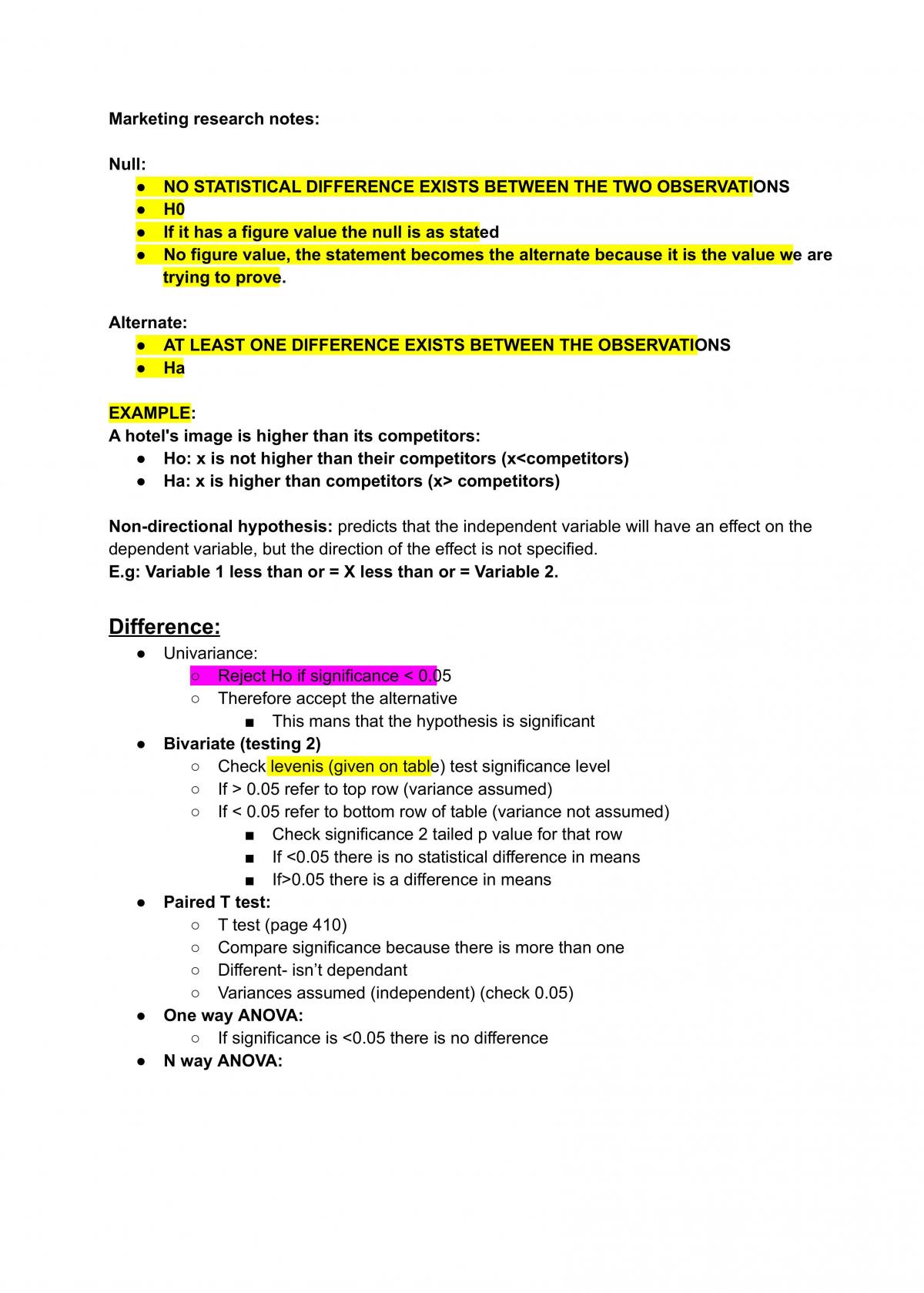 Marketing research notes - Page 1