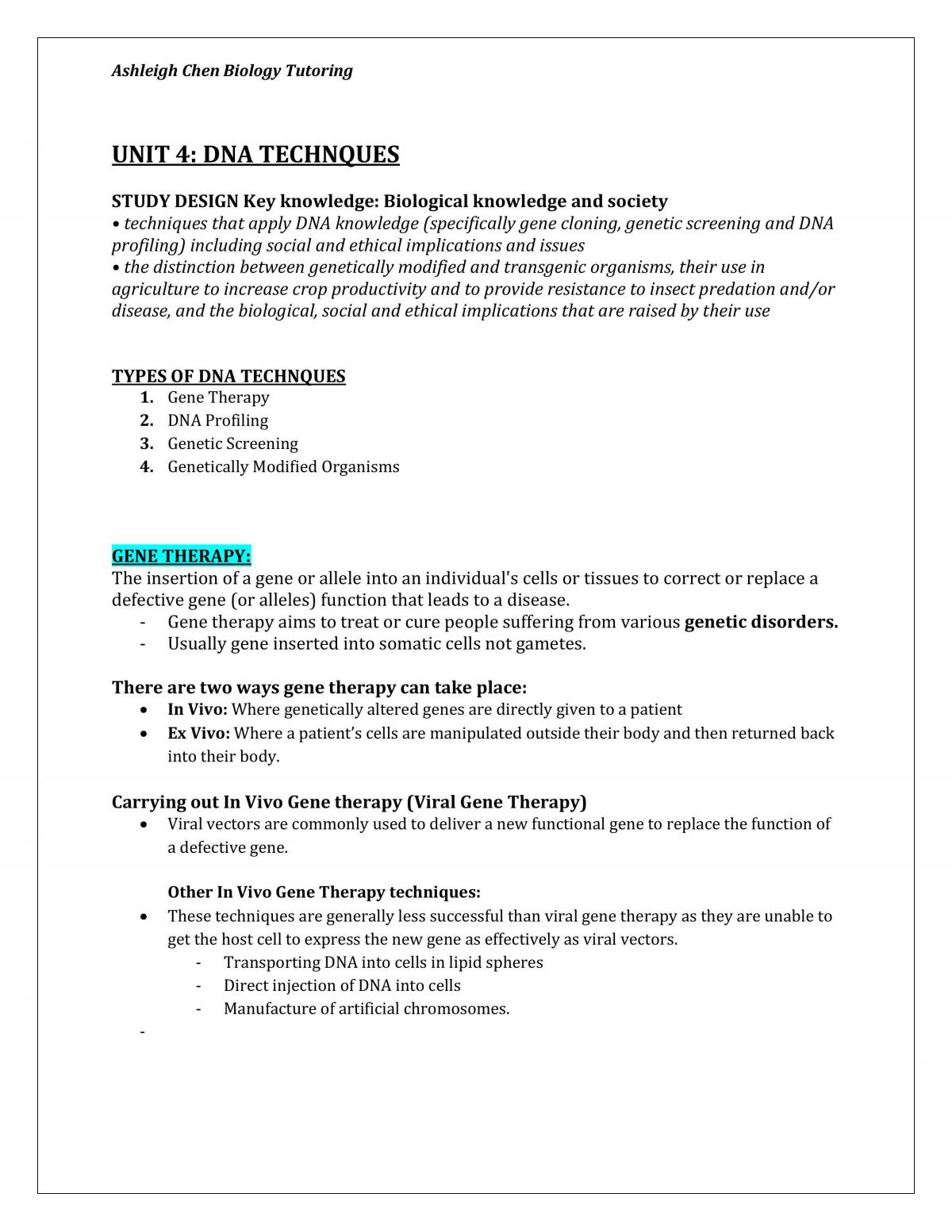 Biology Notes - Page 1