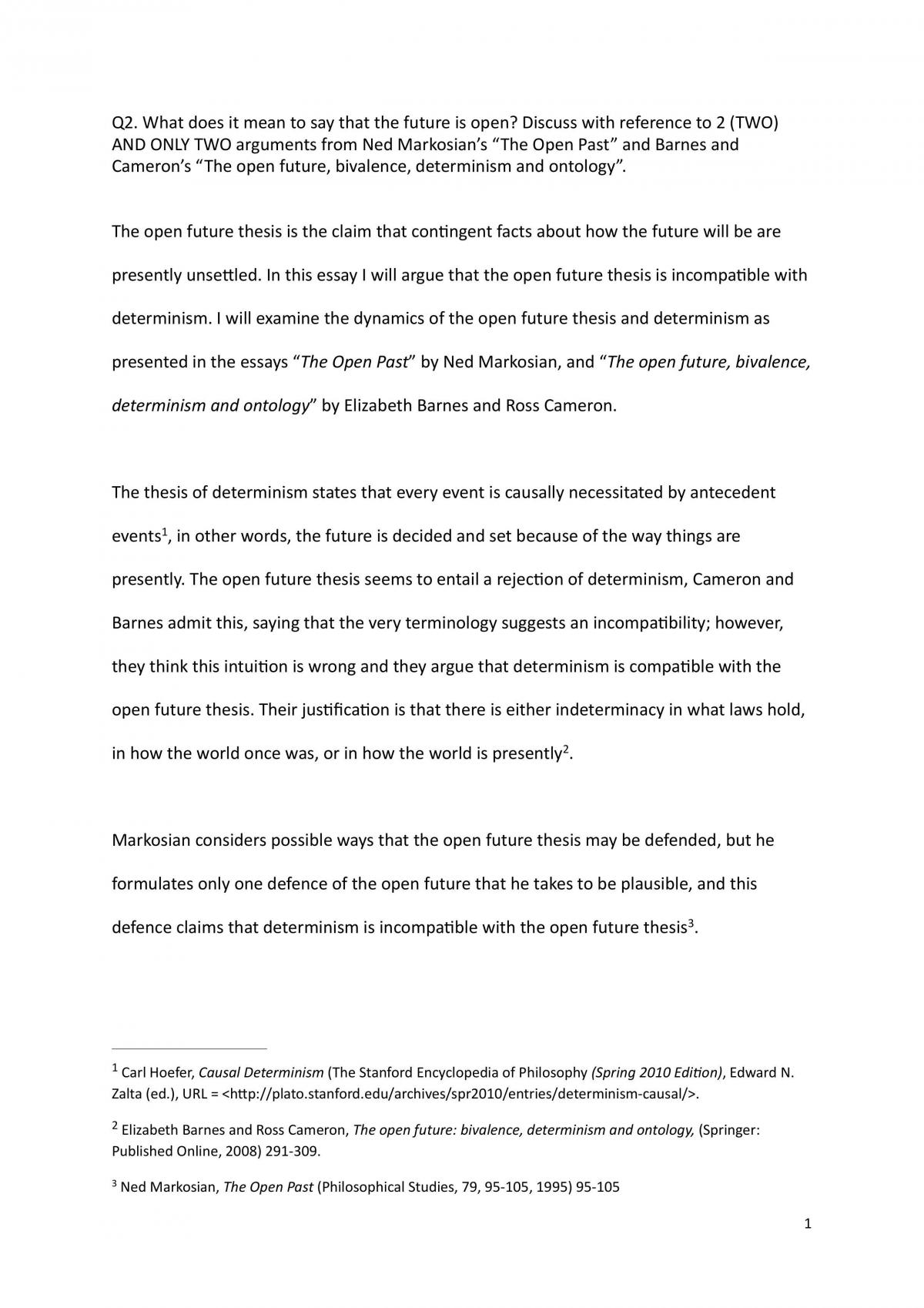 Open Future Essay - Page 1