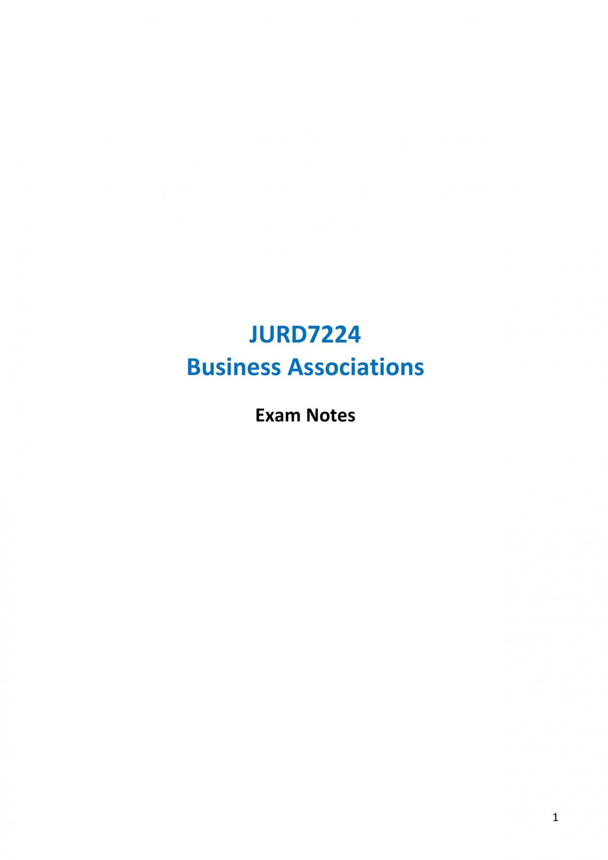 Complete Business Organisations Notes - Page 1