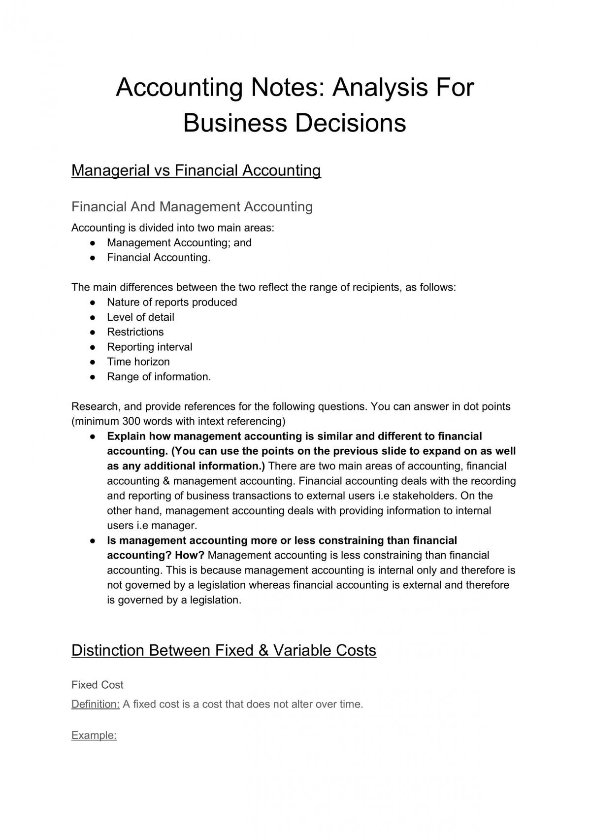 Analysis For Business Decisions  - Page 1