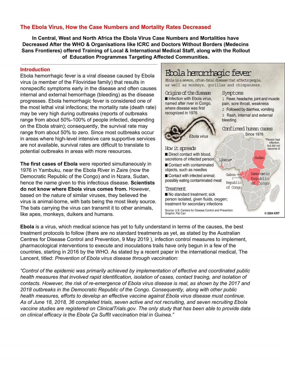 Ebola Virus  - Page 1