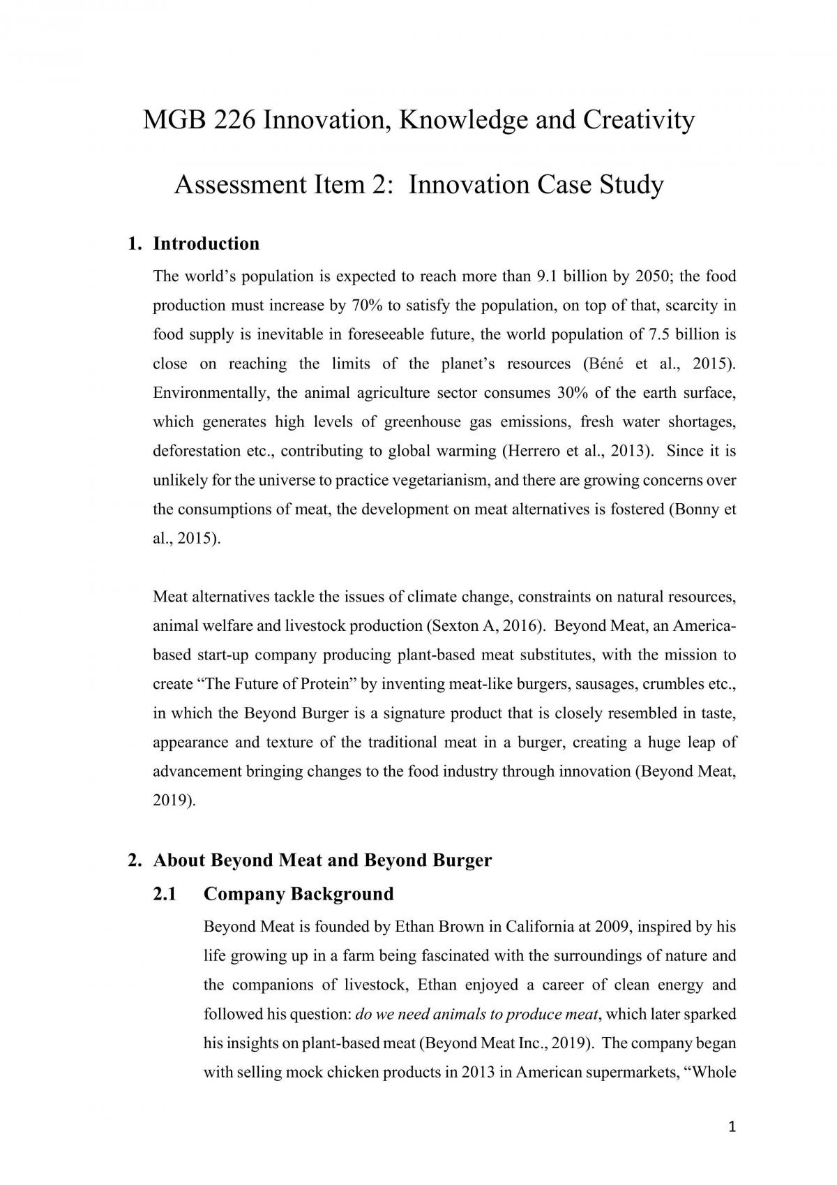 MGB226 Assessment 2 - Page 1