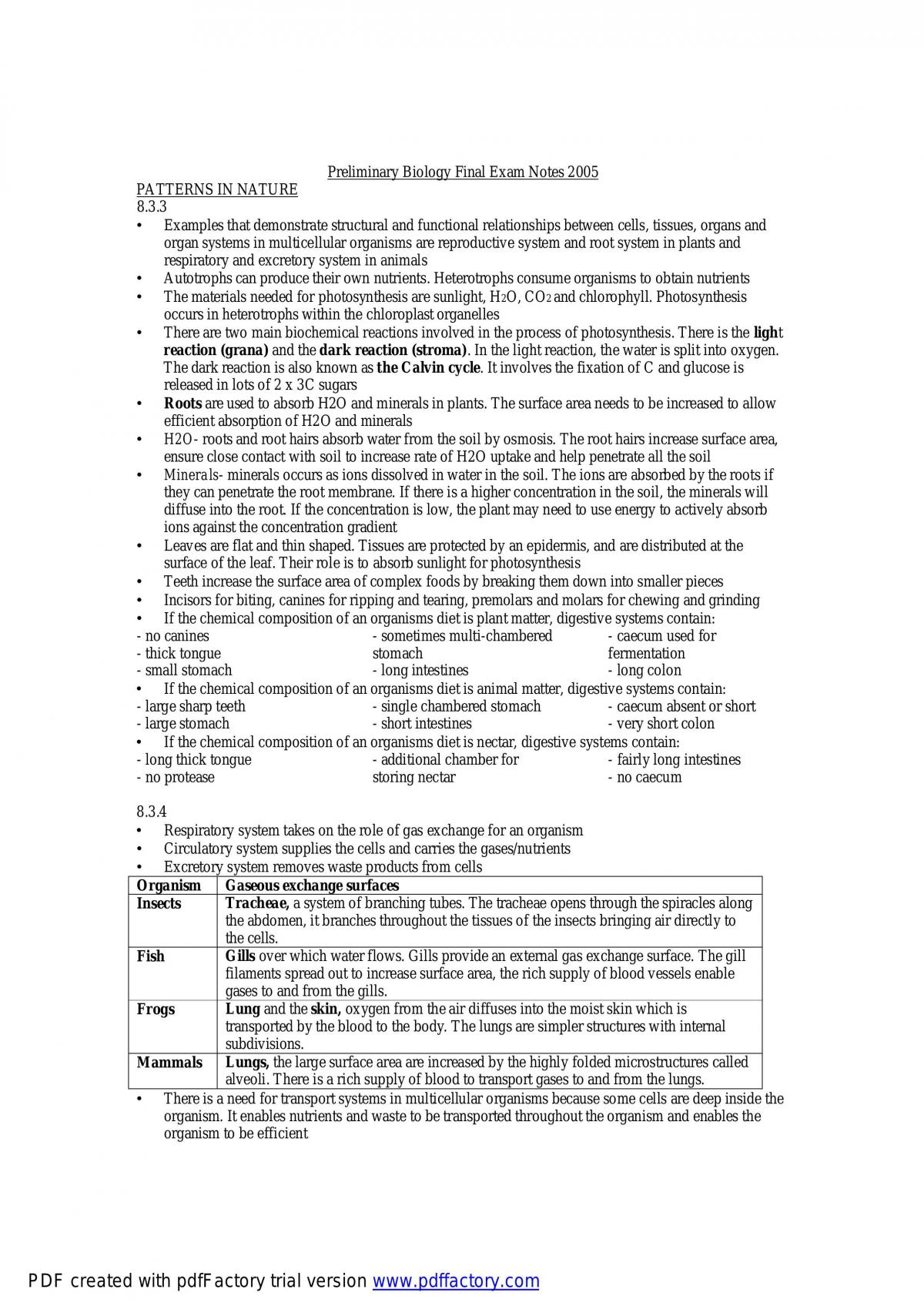 biology preliminary notes - Page 1