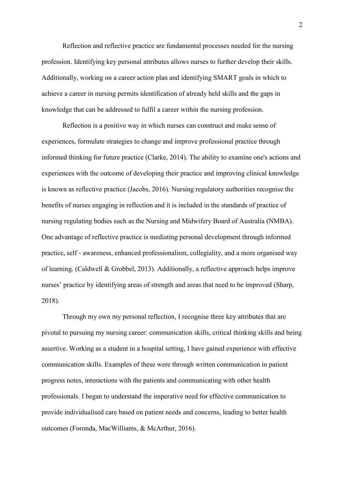 nursing informatics reflective essay