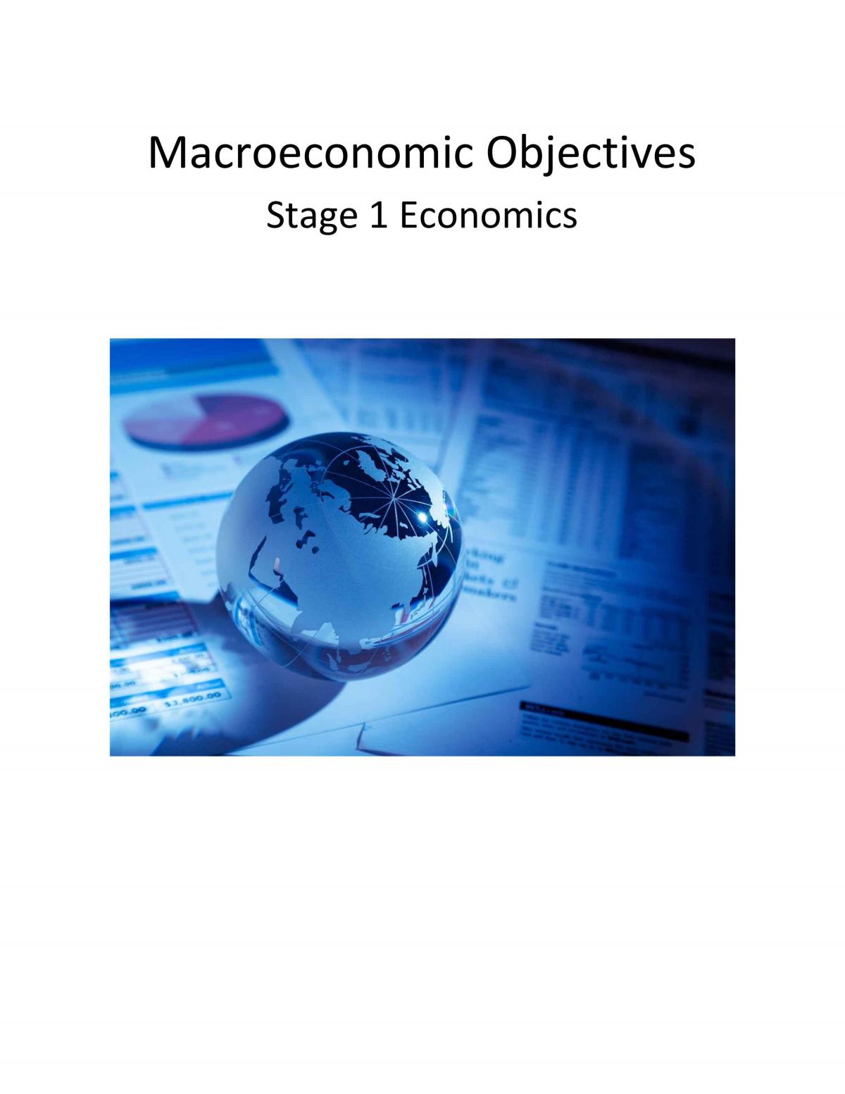 Macroeconomic Objectives - Page 1