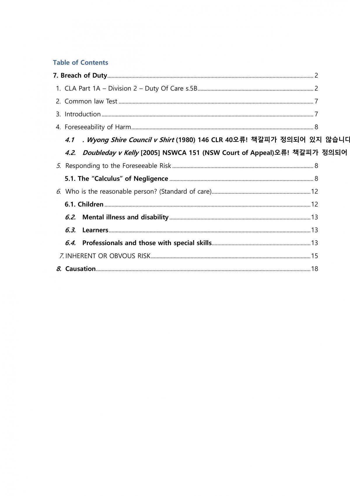 2013 Sem 2 Torts Final notes (include legislation) - Page 1