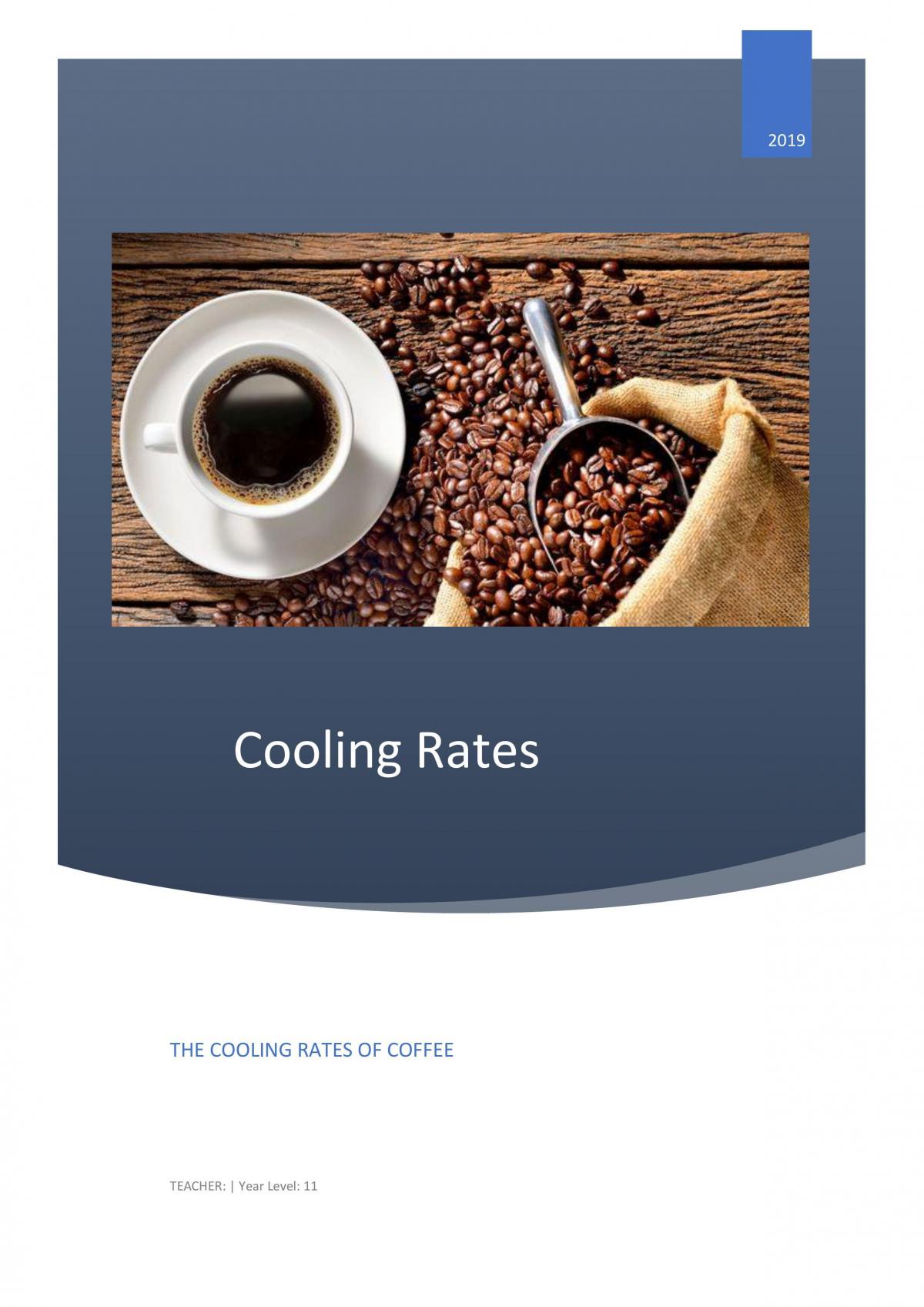 The Cooling Rate of Coffee - Page 1