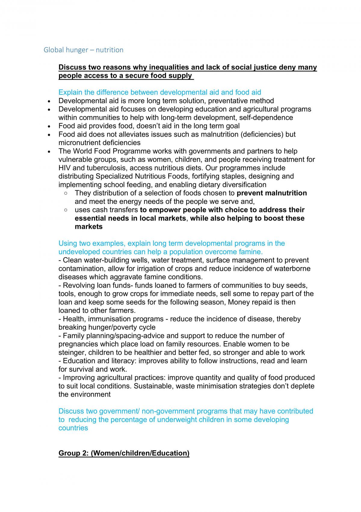 Global hunger notes - Page 1