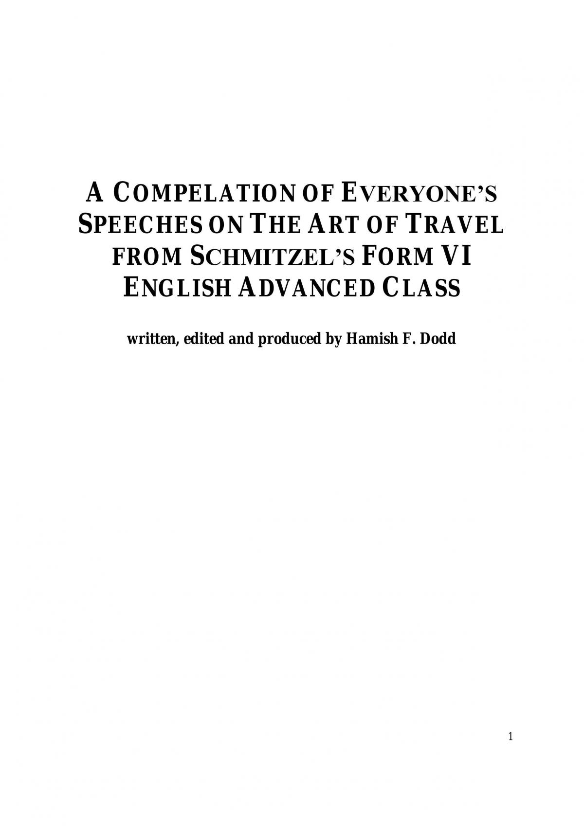 Study Notes Art of Travel - Page 1