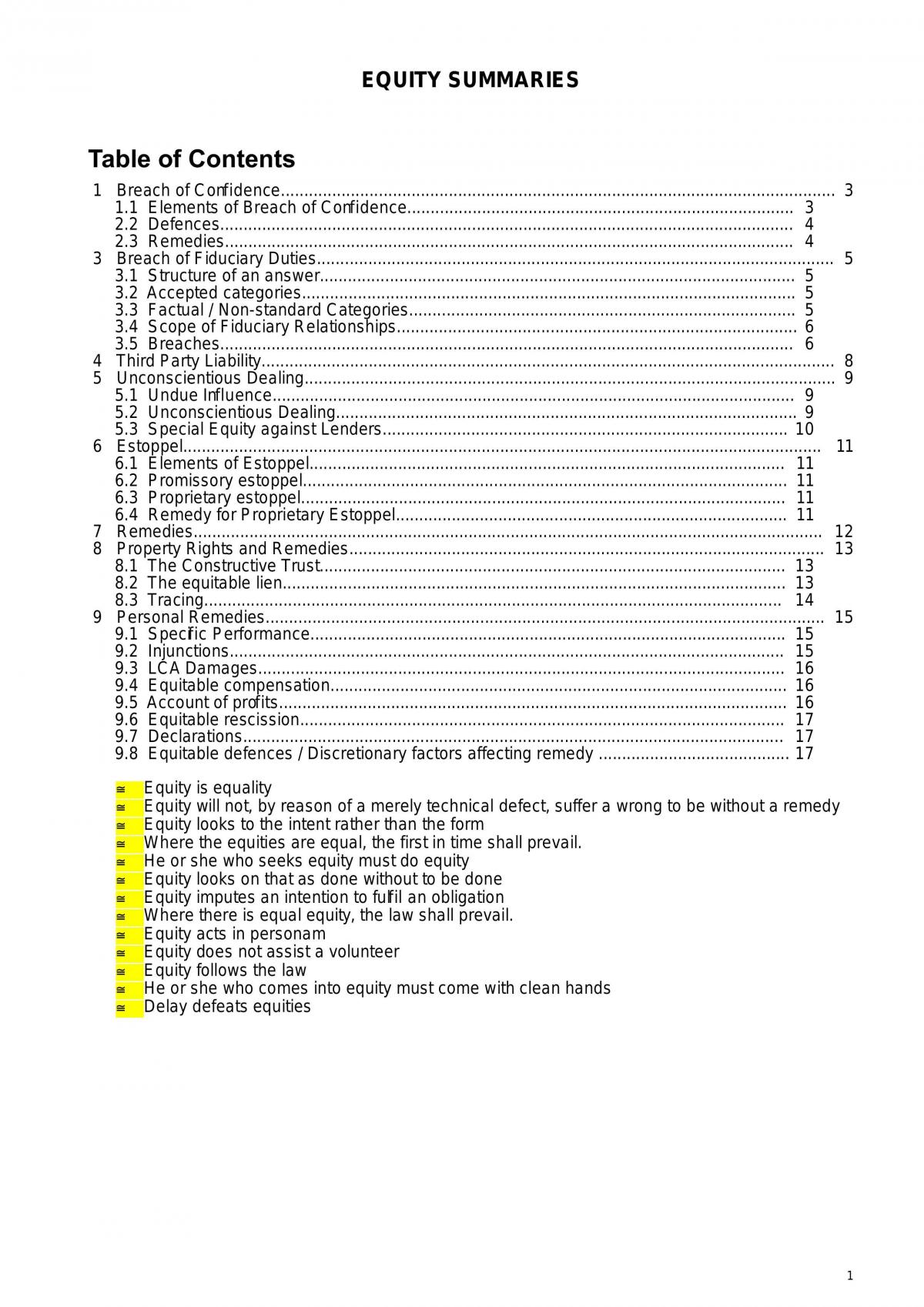 Exam notes - Page 1
