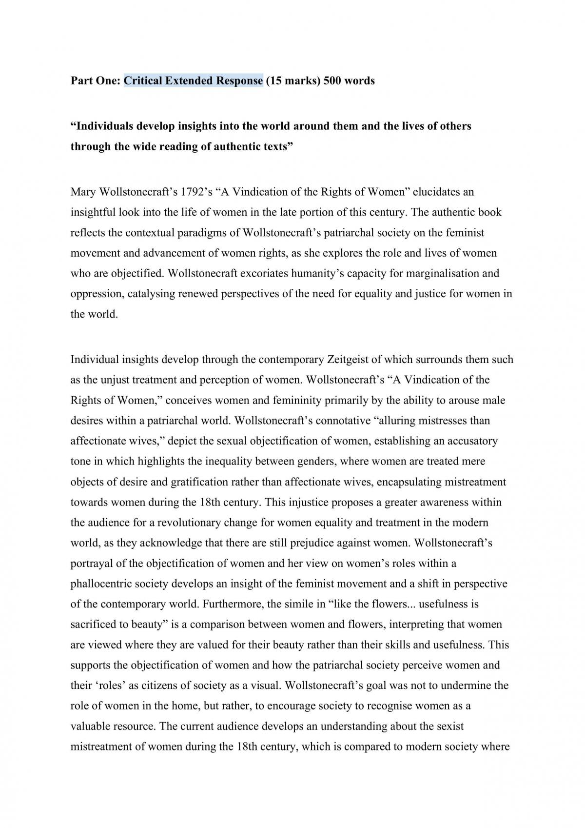 Preliminary Reading to Write -  Common Module - Page 1