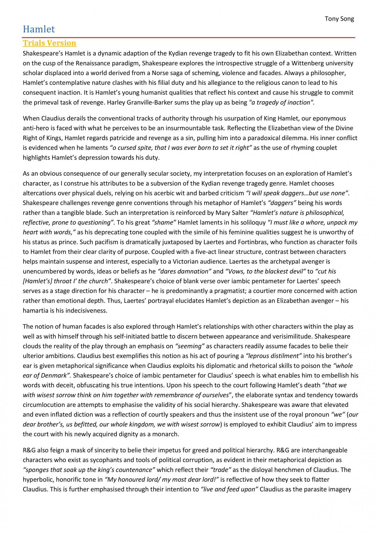 Module B - Hamlet - Page 1