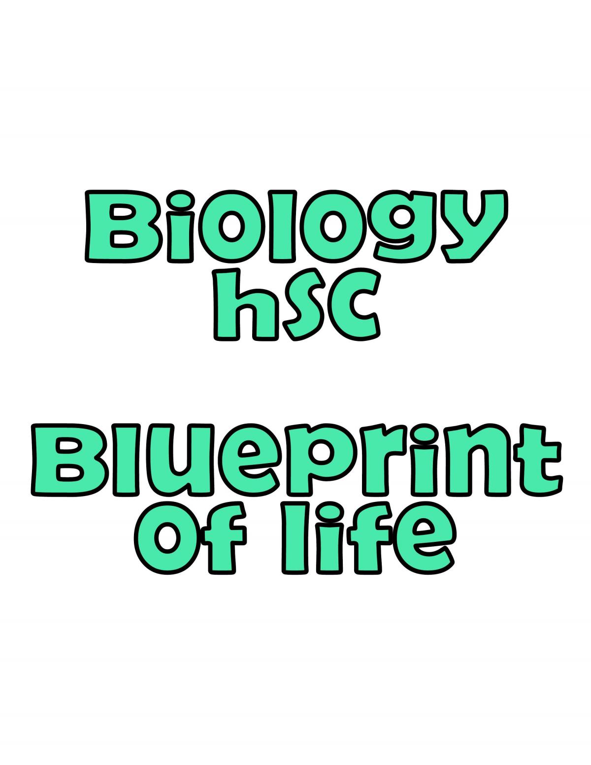Blueprint of life - Page 1