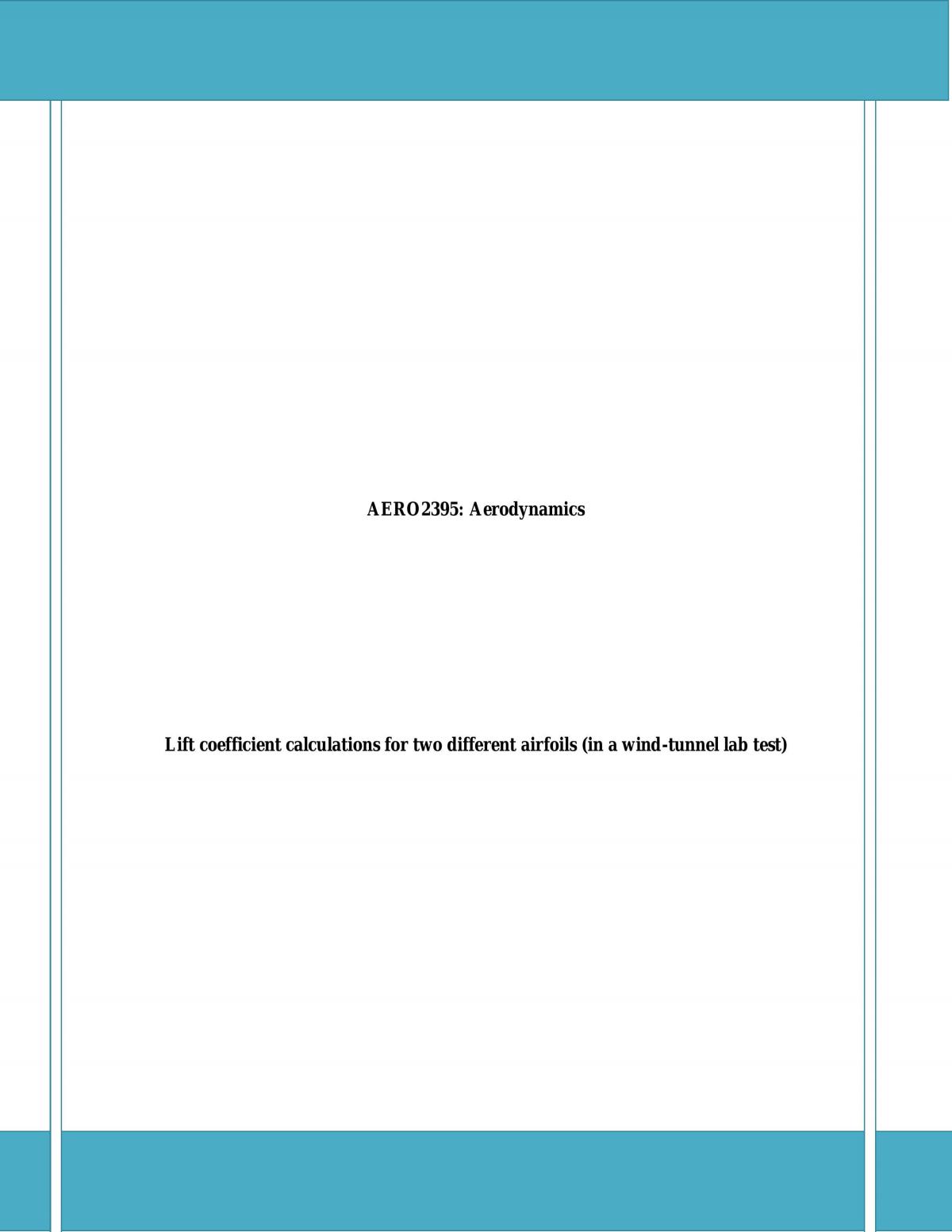 Lift Coefficient - Page 1
