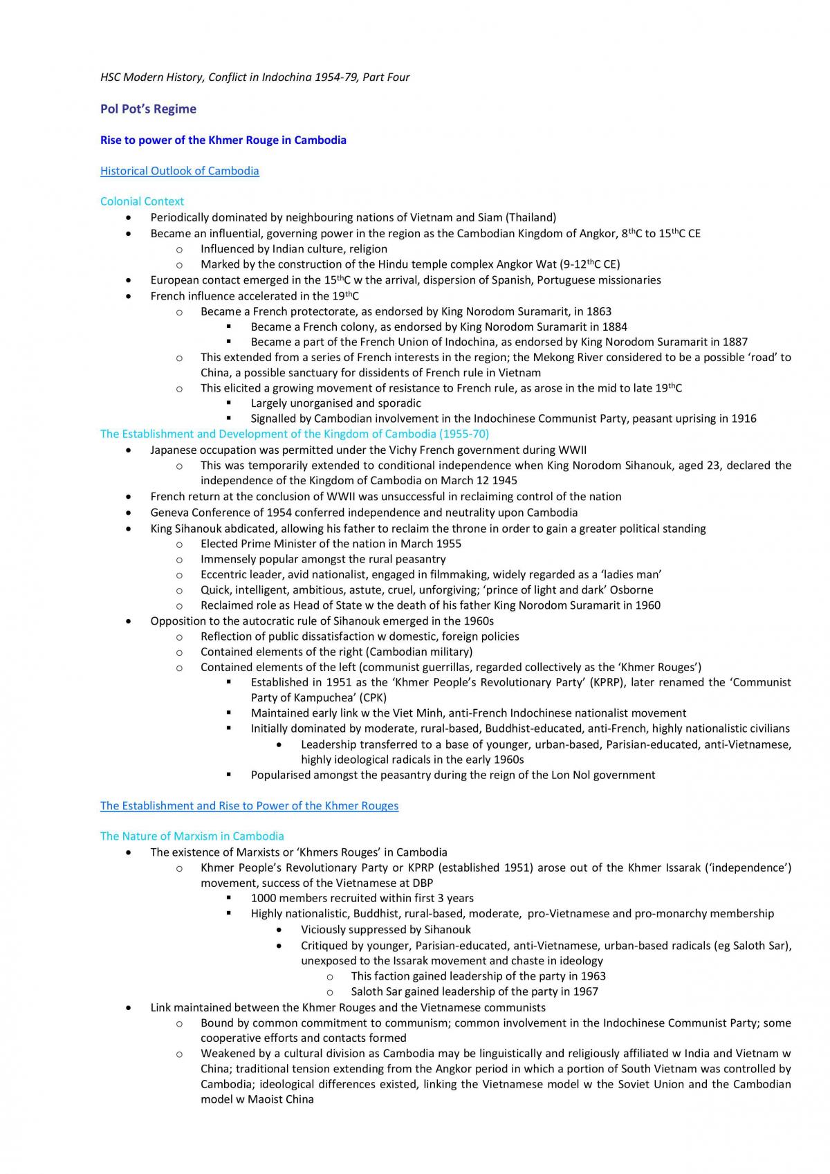 Notes on Pol Pot's Regime  - Page 1