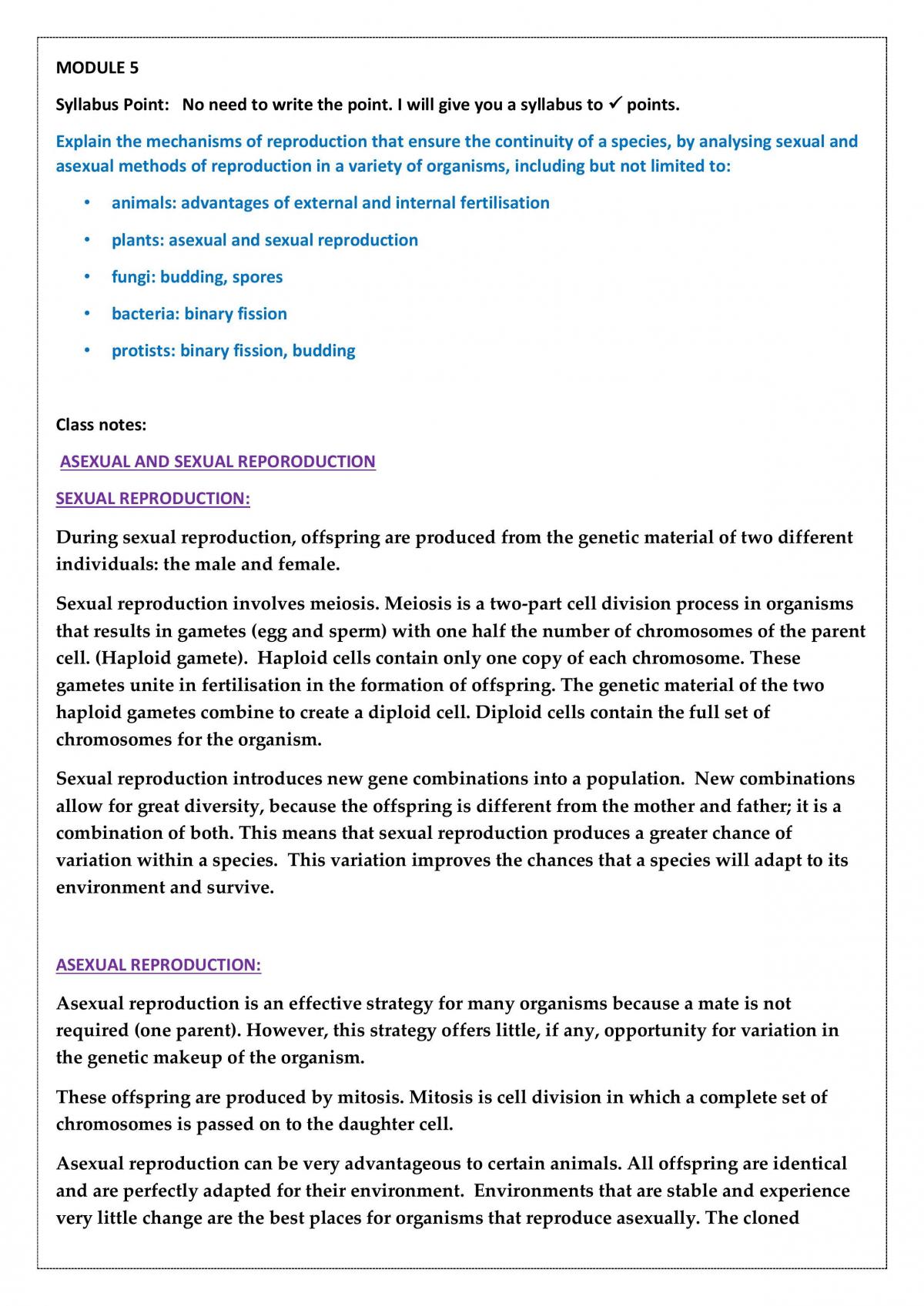 Biology Hereditary Notes - Page 1