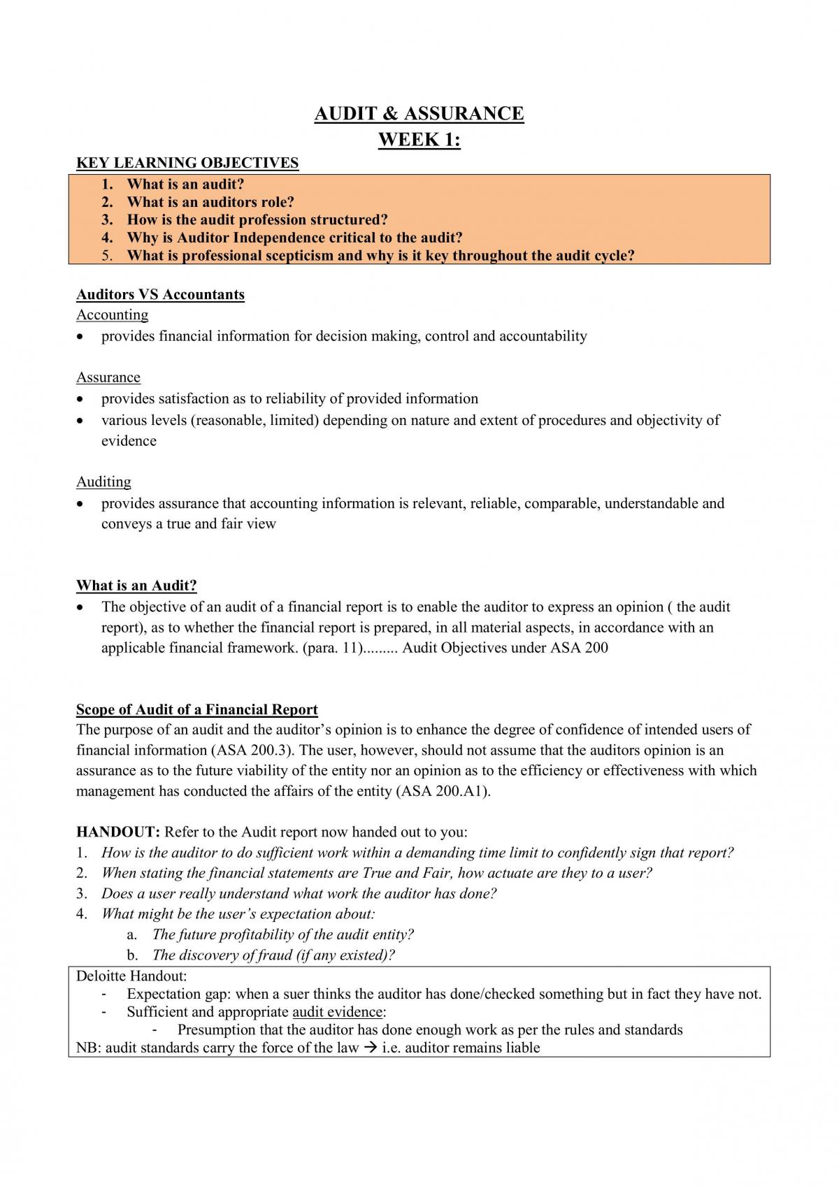 ACCT3014 Study Notes Week 1-12 - Page 1