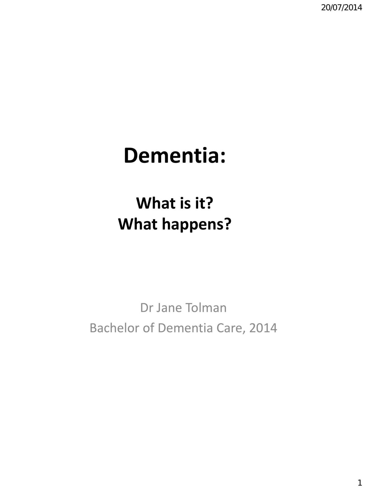 stages of dementia - Page 1