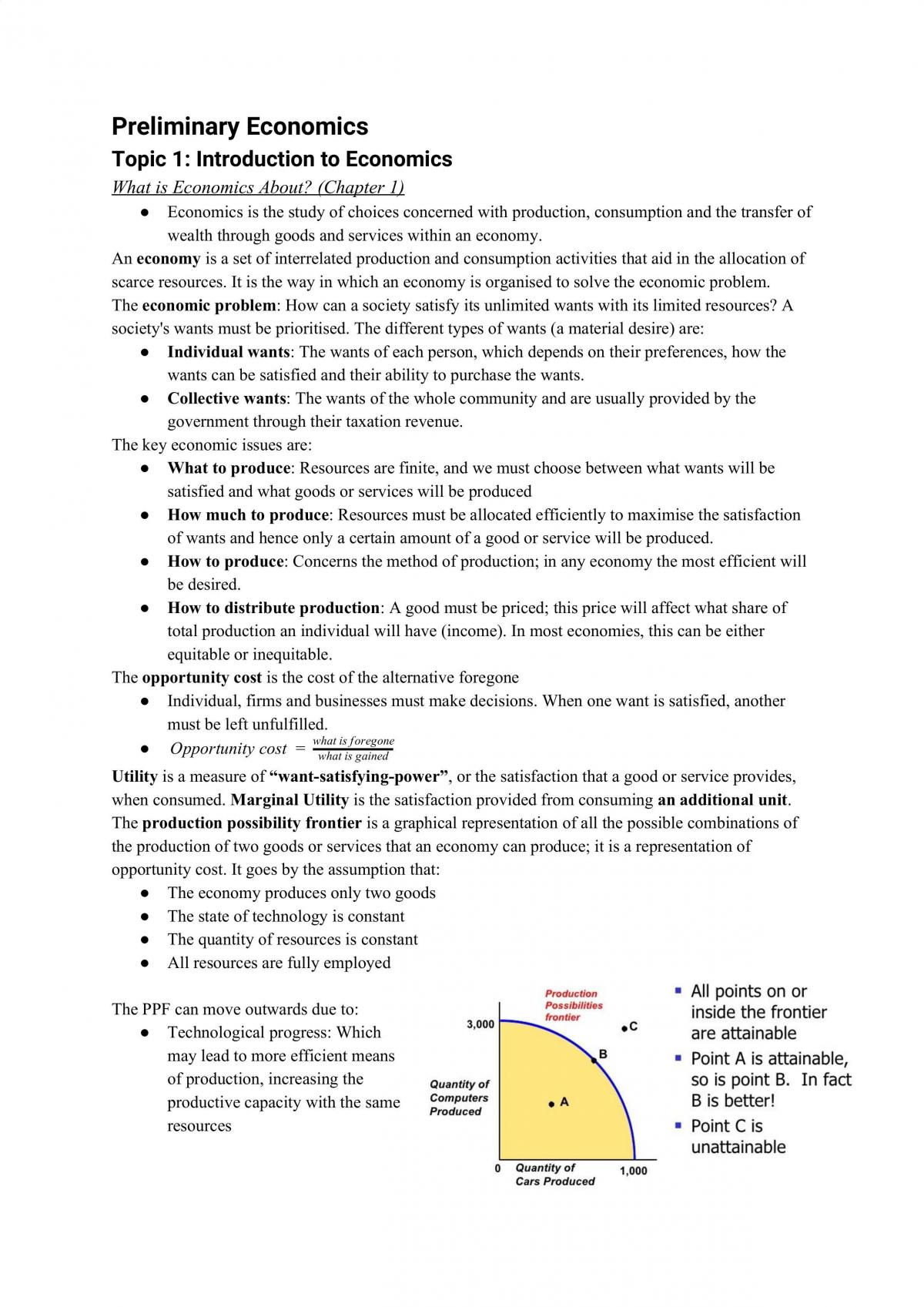 Economic Complete Notes - Prelim - Page 1