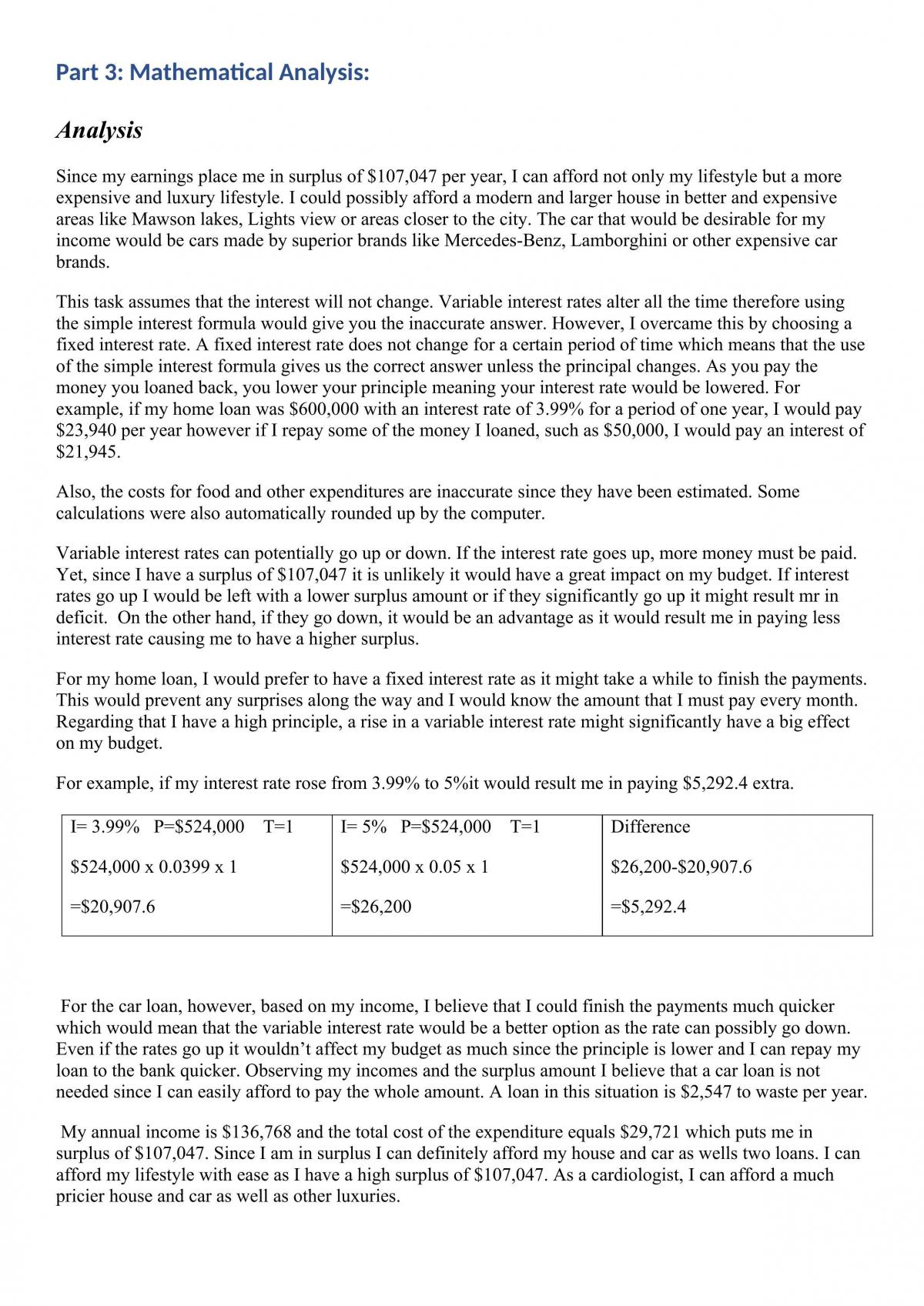 Can I Afford My Lifestyle Essential Mathematics Year 11 SACE 