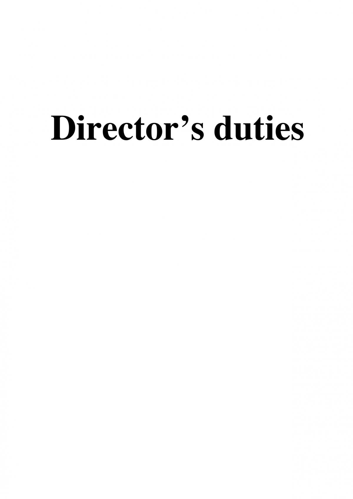Directors duties  - Page 1