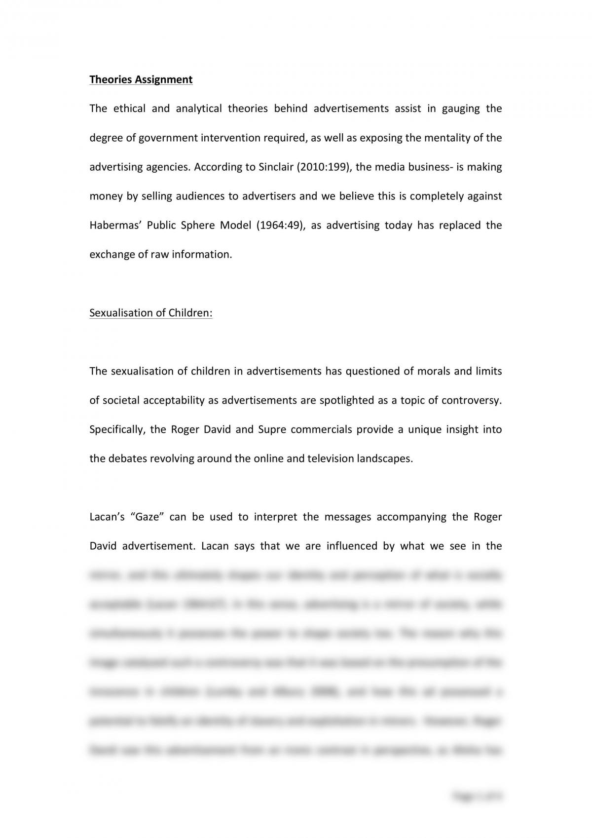 Theories Assignment - Page 1