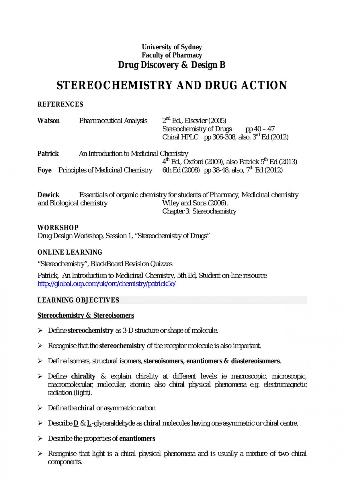 Complete notes for PHAR2821 - Page 1