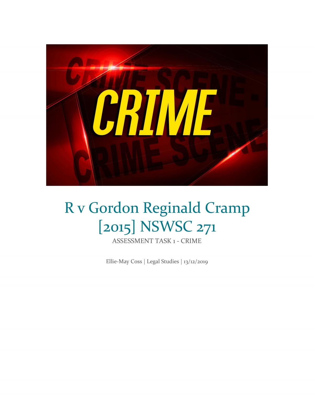 Crime Case Analysis  - Page 1