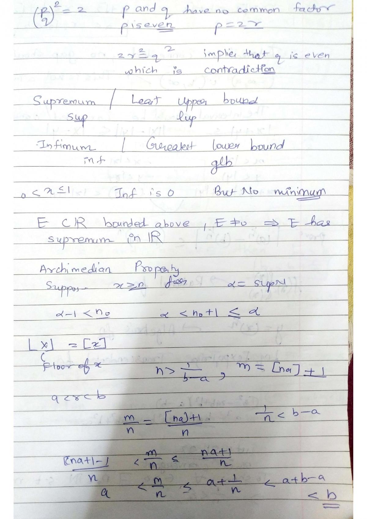 MA105 calculus notes  - Page 1