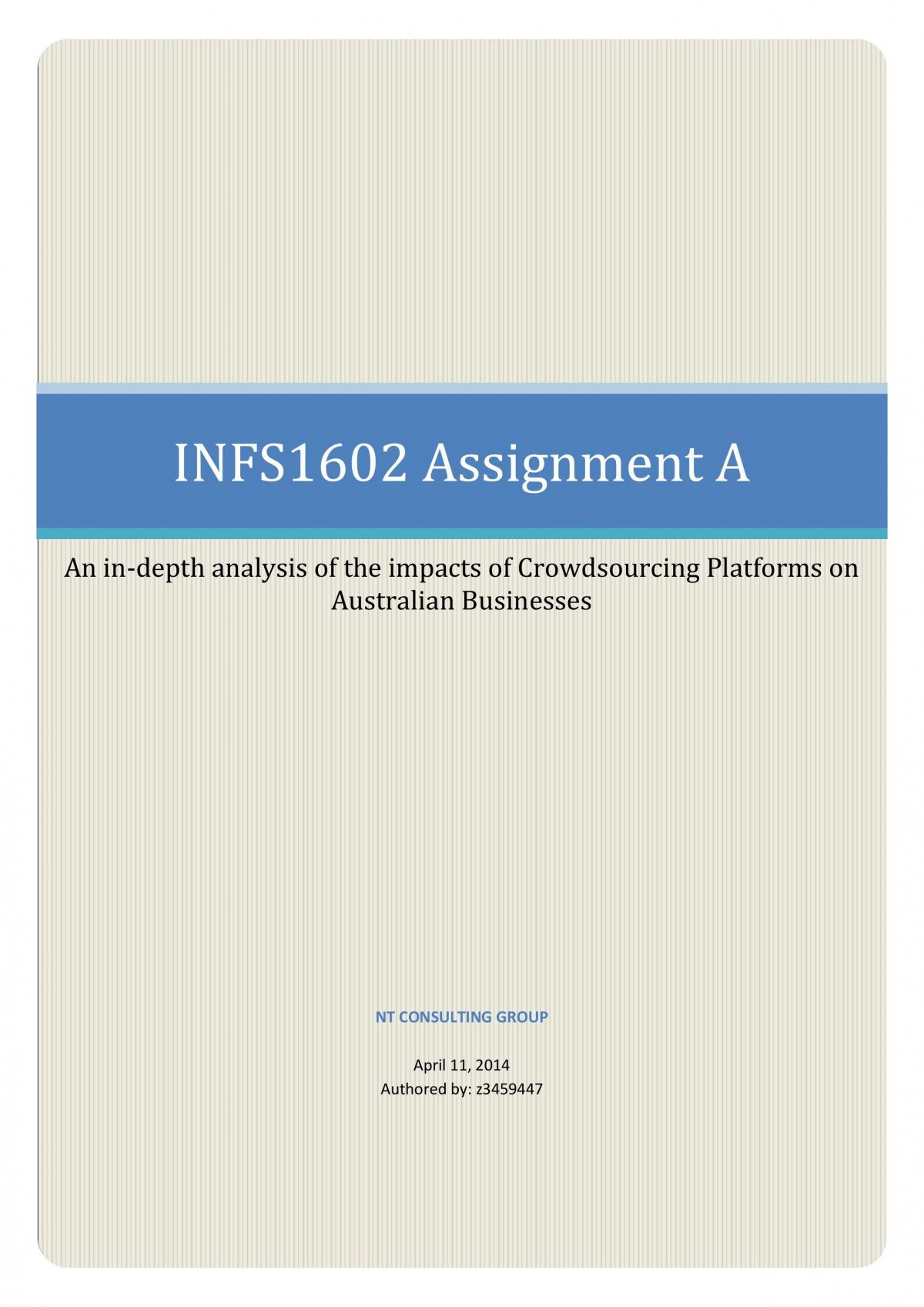 Assignment A - Page 1