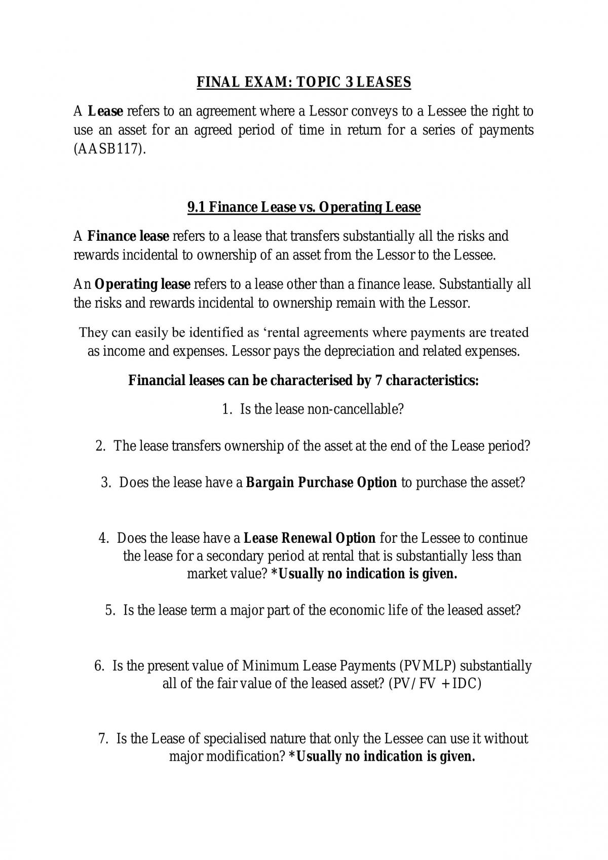 ACCG224 - Lease notes - Page 1