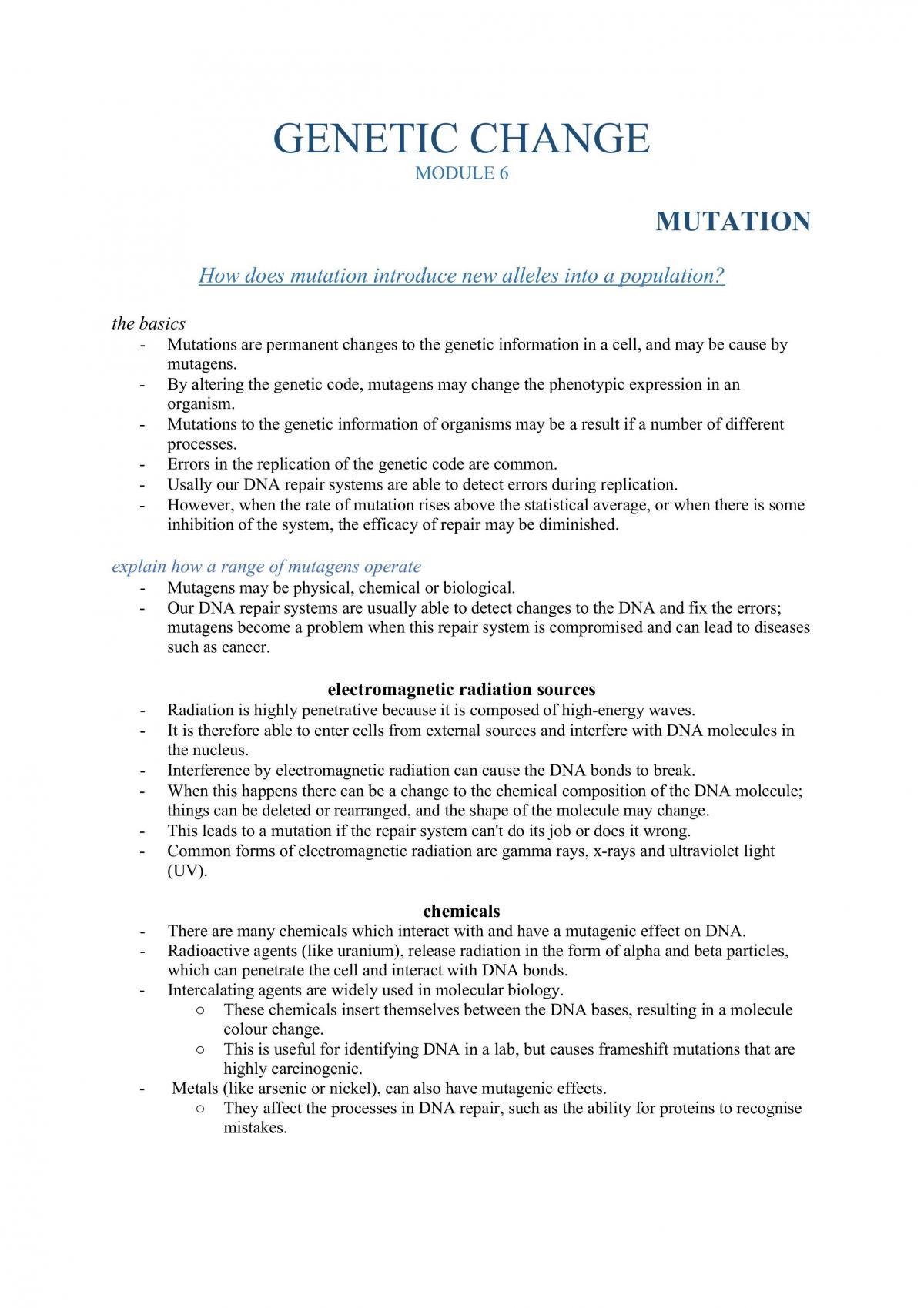 Bio Mod 6 Notes - Page 1