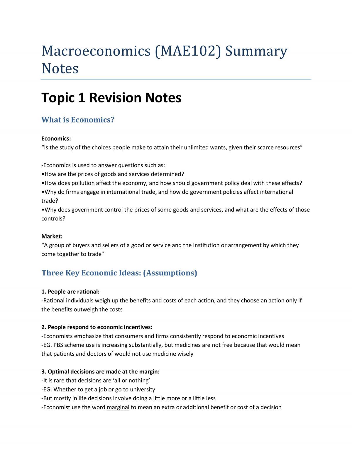 MAE102 Summary Notes - Page 1