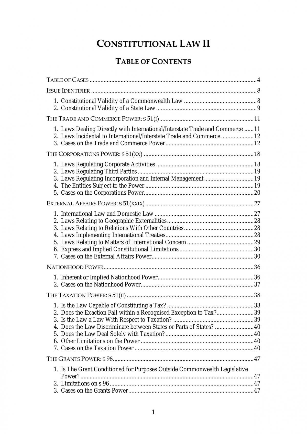 Constitutional Law II - Page 1