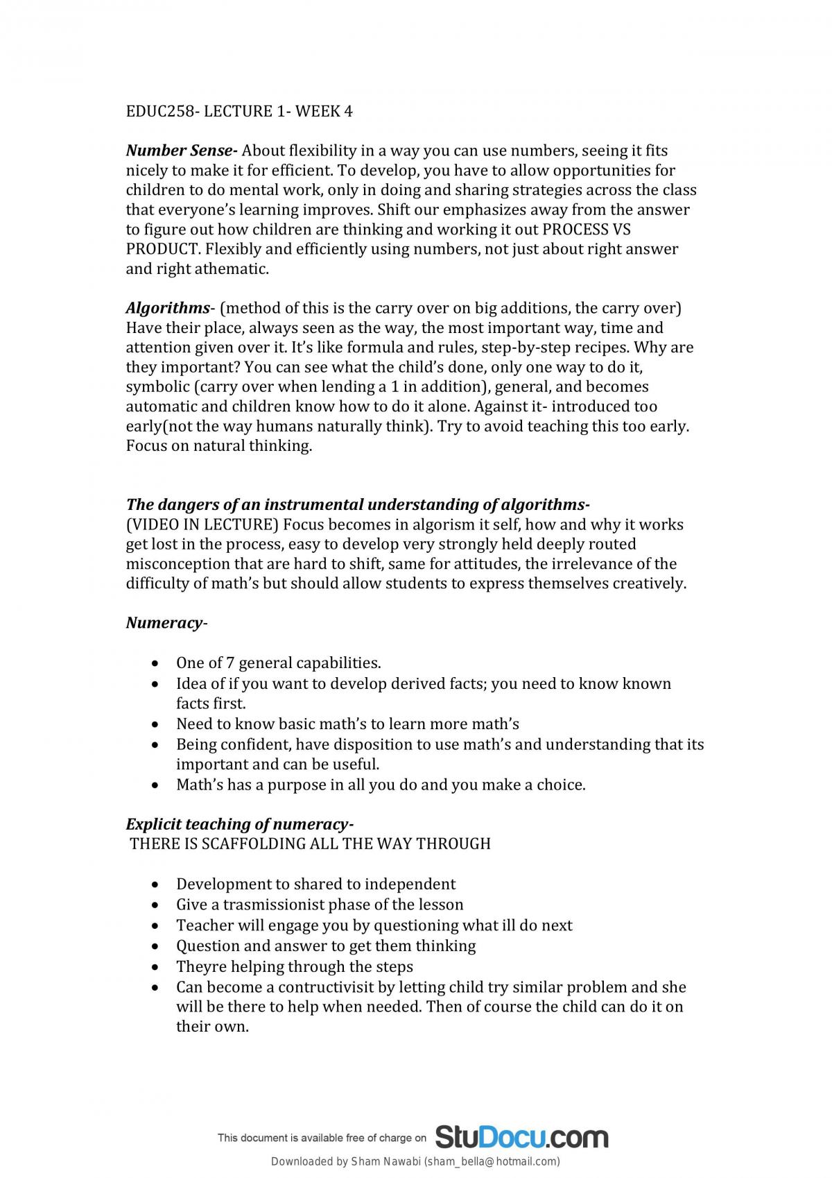 Lecture Notes EDUC 258 - Page 1