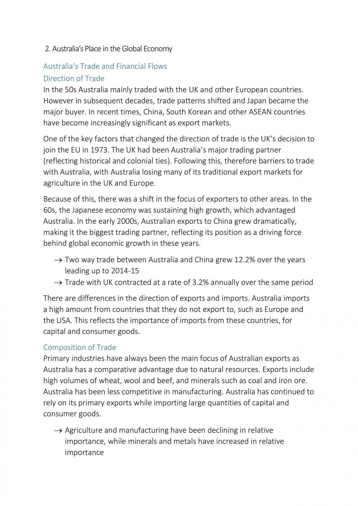 2. Australia’s Place in the Global Economy - Page 1