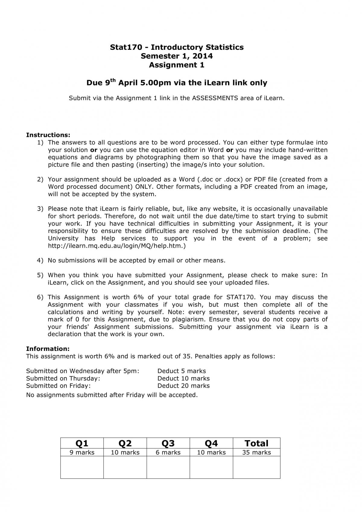 Assignment 1 - Page 1