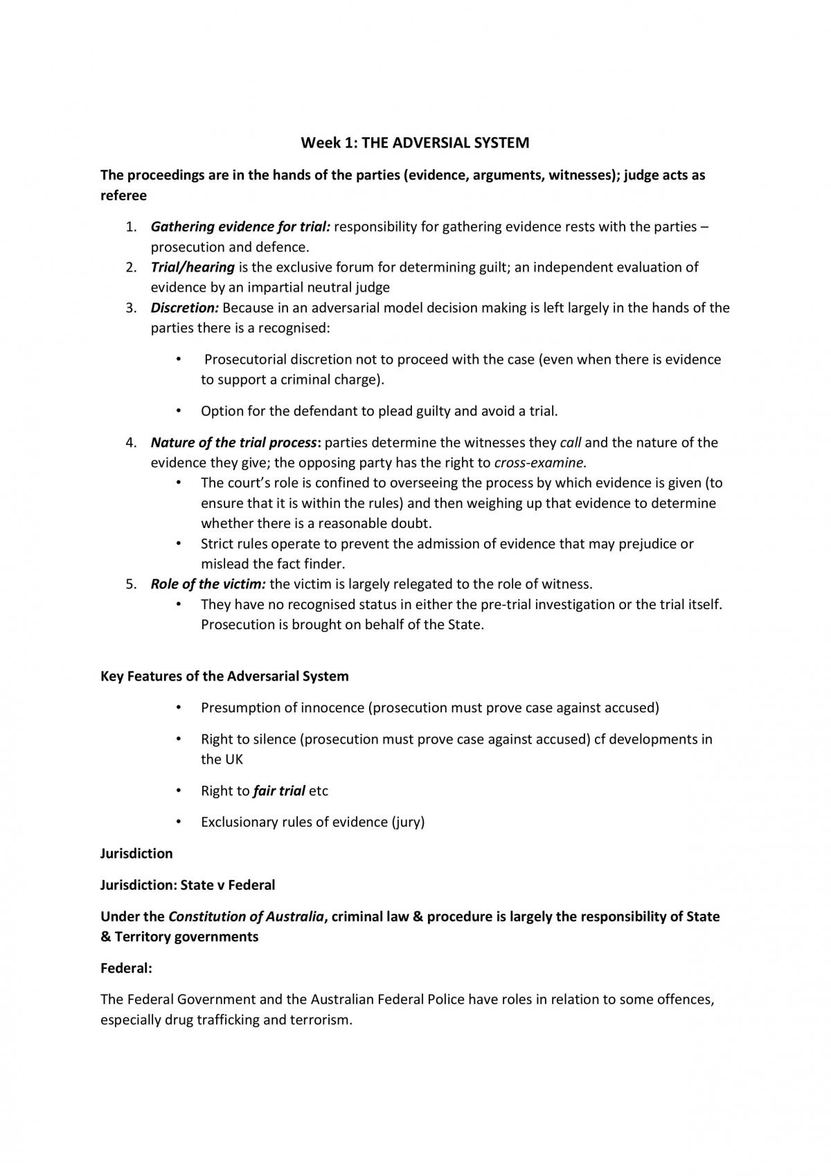 Final Exam Notes Criminal Procedure - Page 1