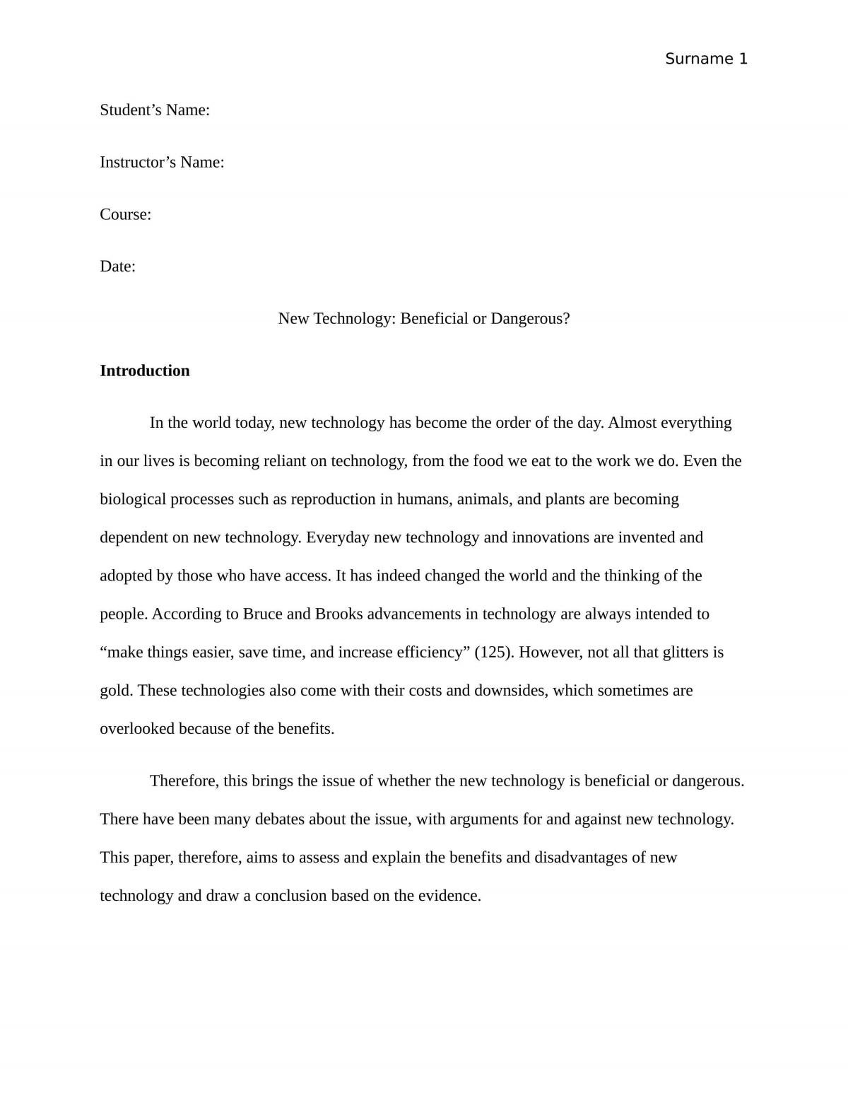 persuasive essay on reflection on technology and education