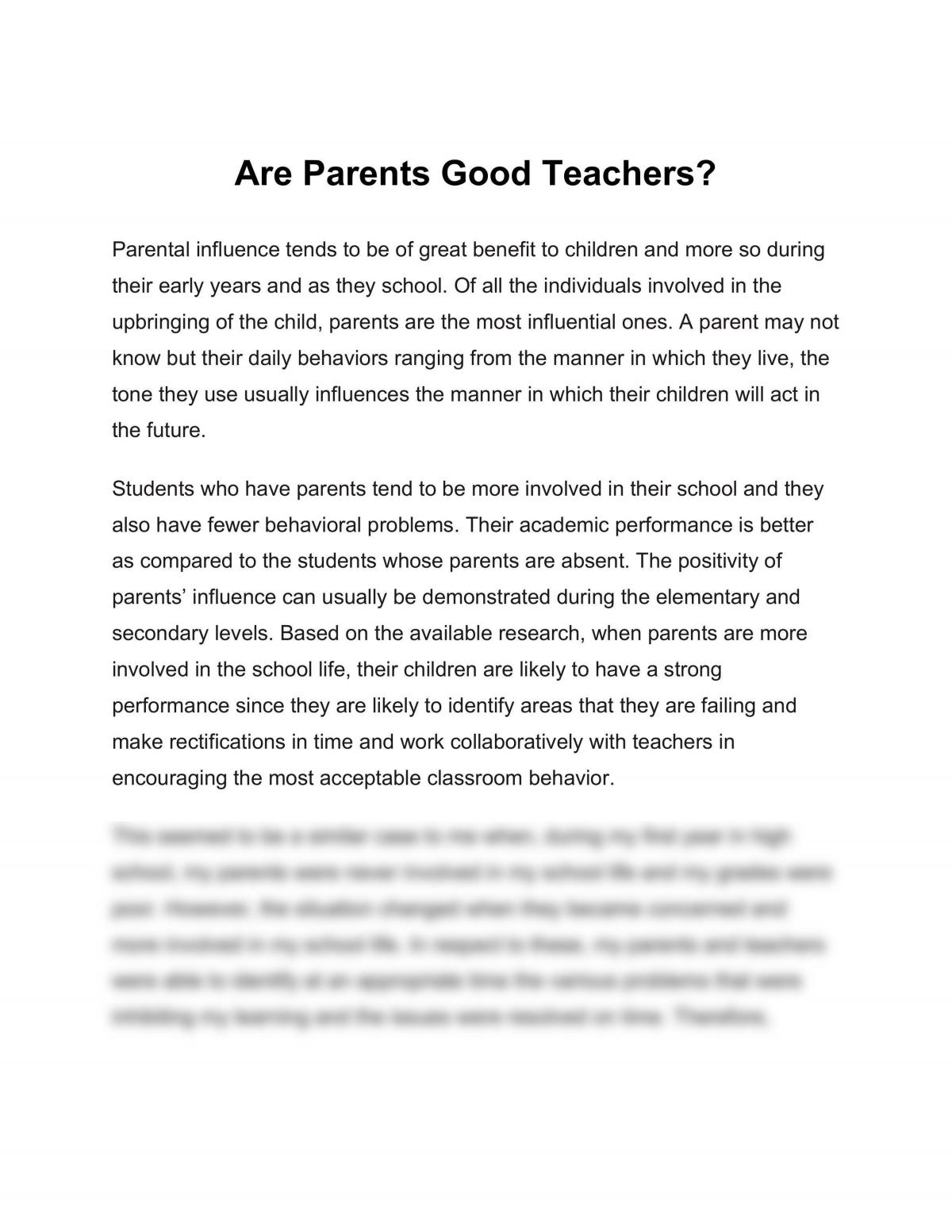 parenting styles persuasive essay