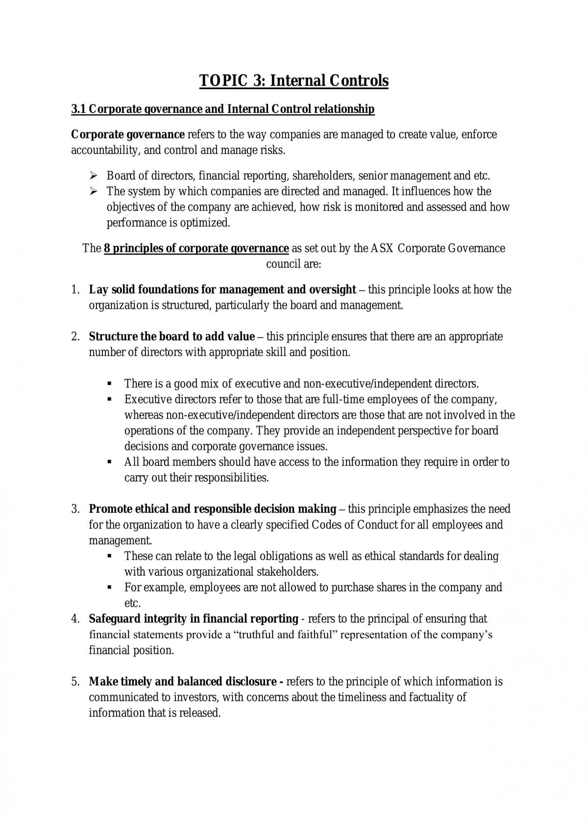 ACCG250 - Internal control notes - Page 1