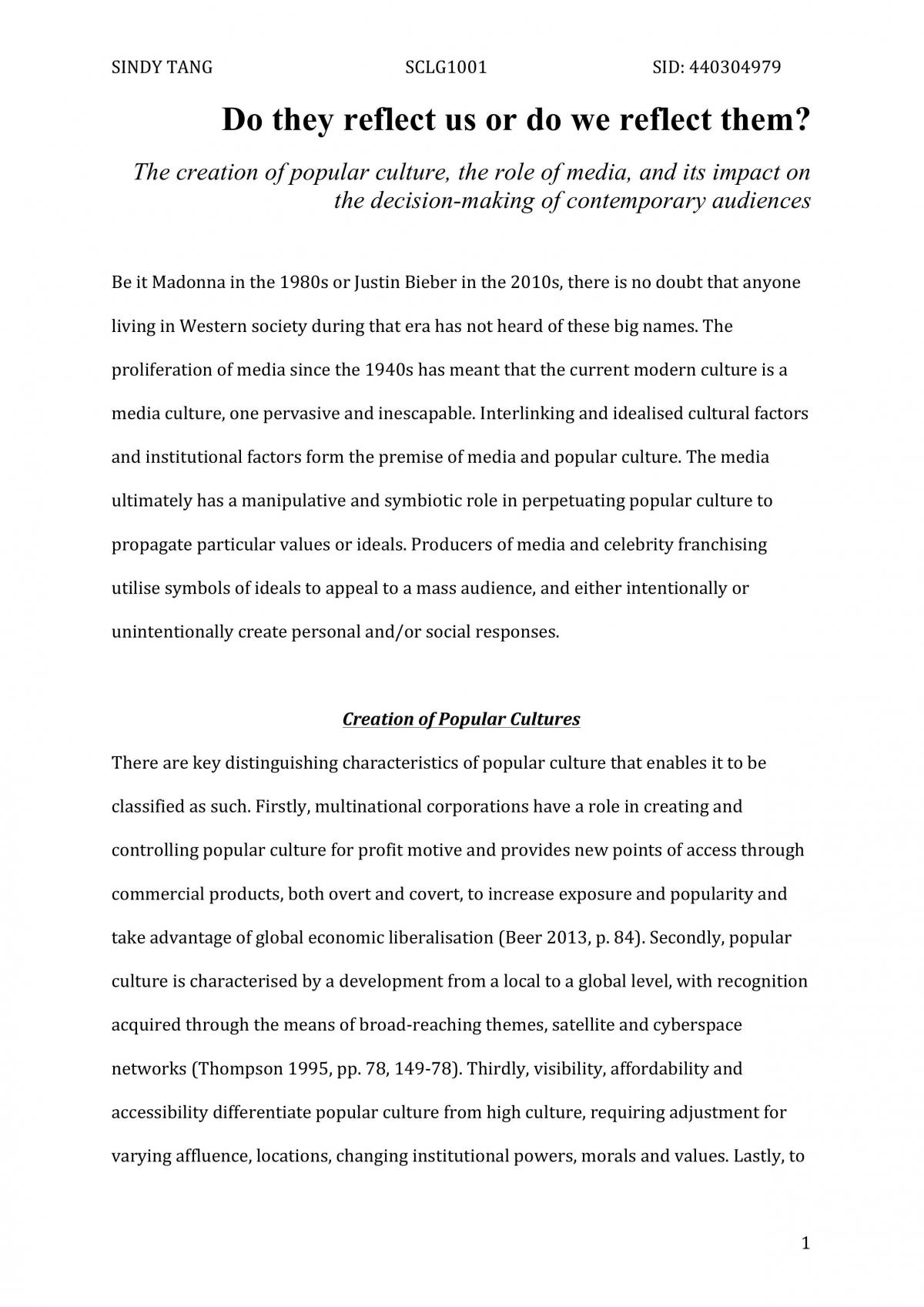 Major Essay - Page 1