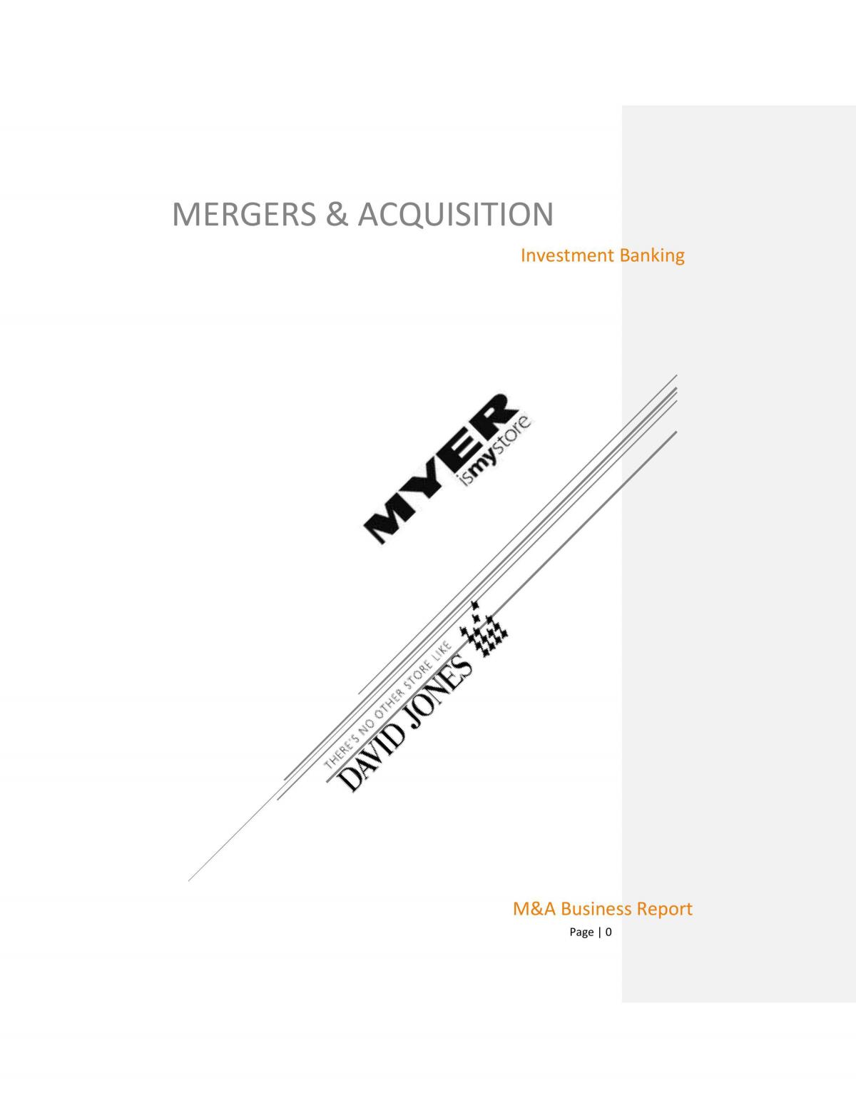 M & A - Page 1