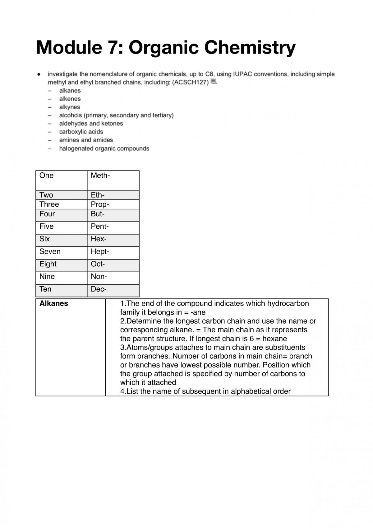 Organic Chem Mod 7 Notes - Page 1