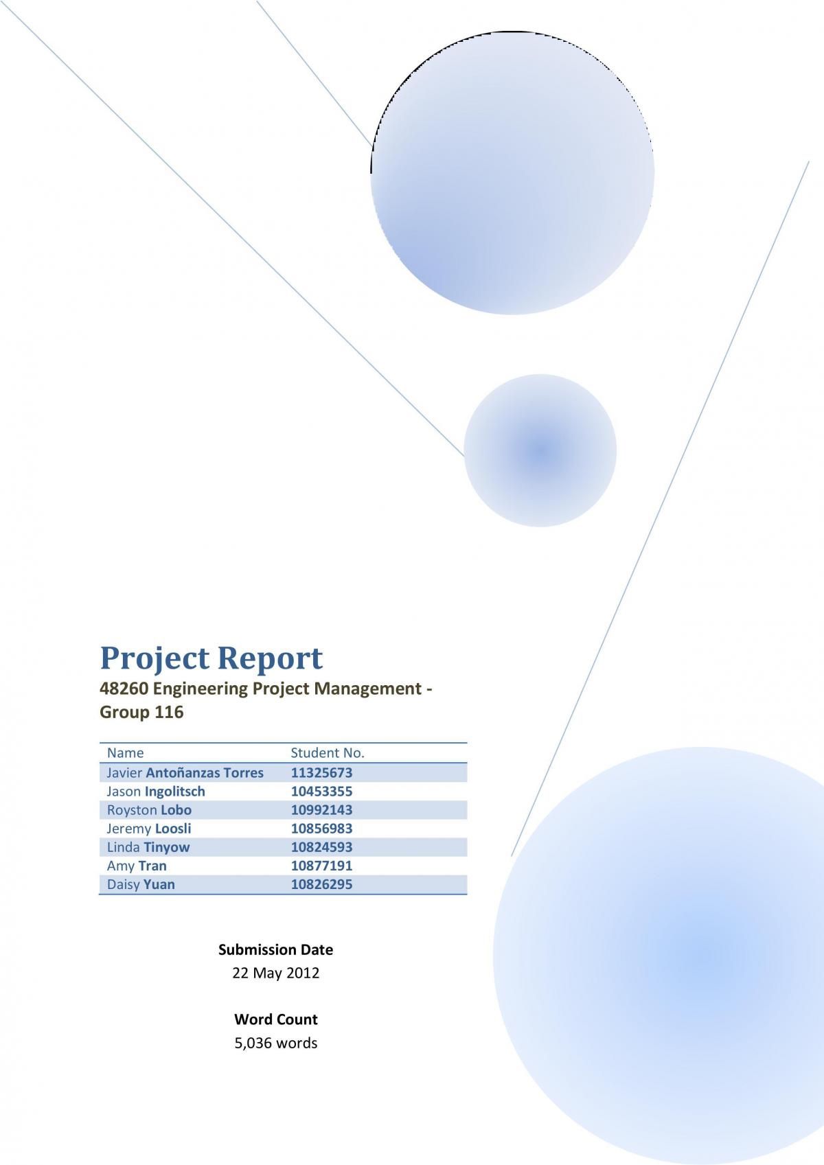 Project Report - Page 1