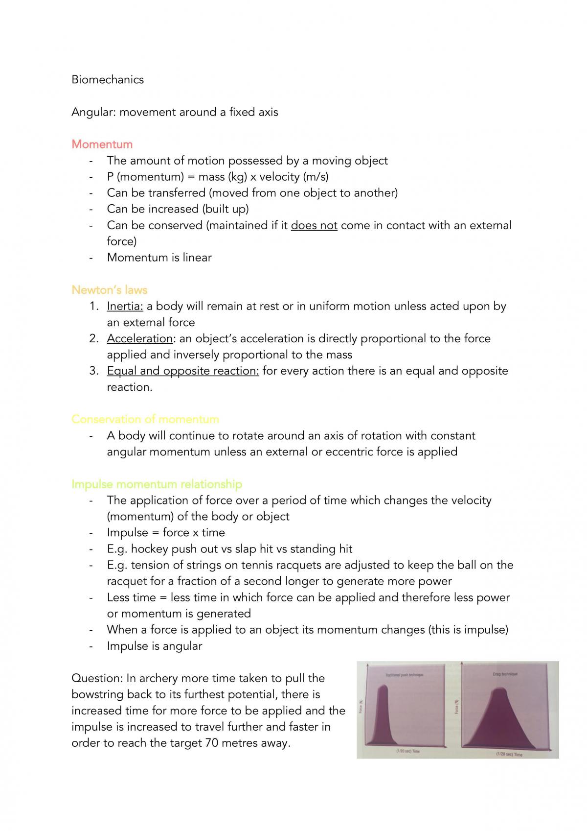 Biomechanics topic notes - Page 1