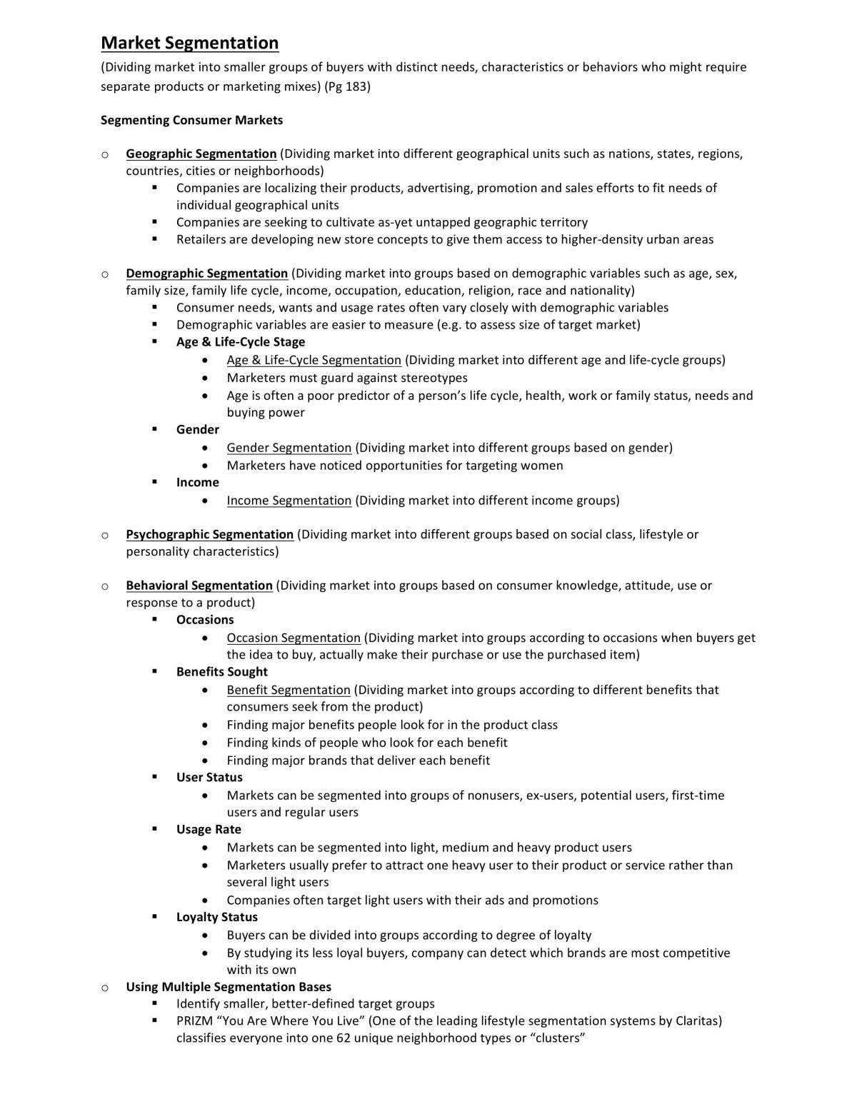 Marketing Notes - Page 1