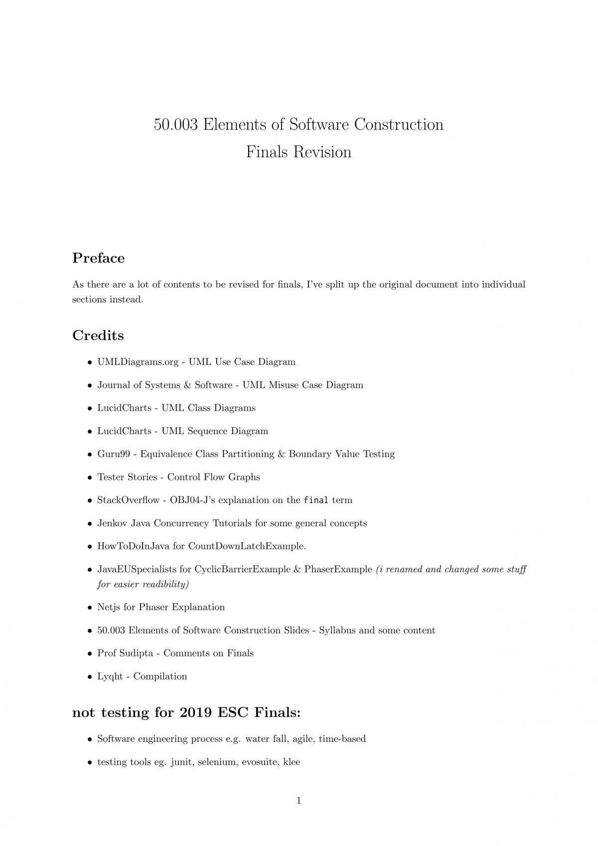 Elements of Software Construction Finals Revision - Page 1